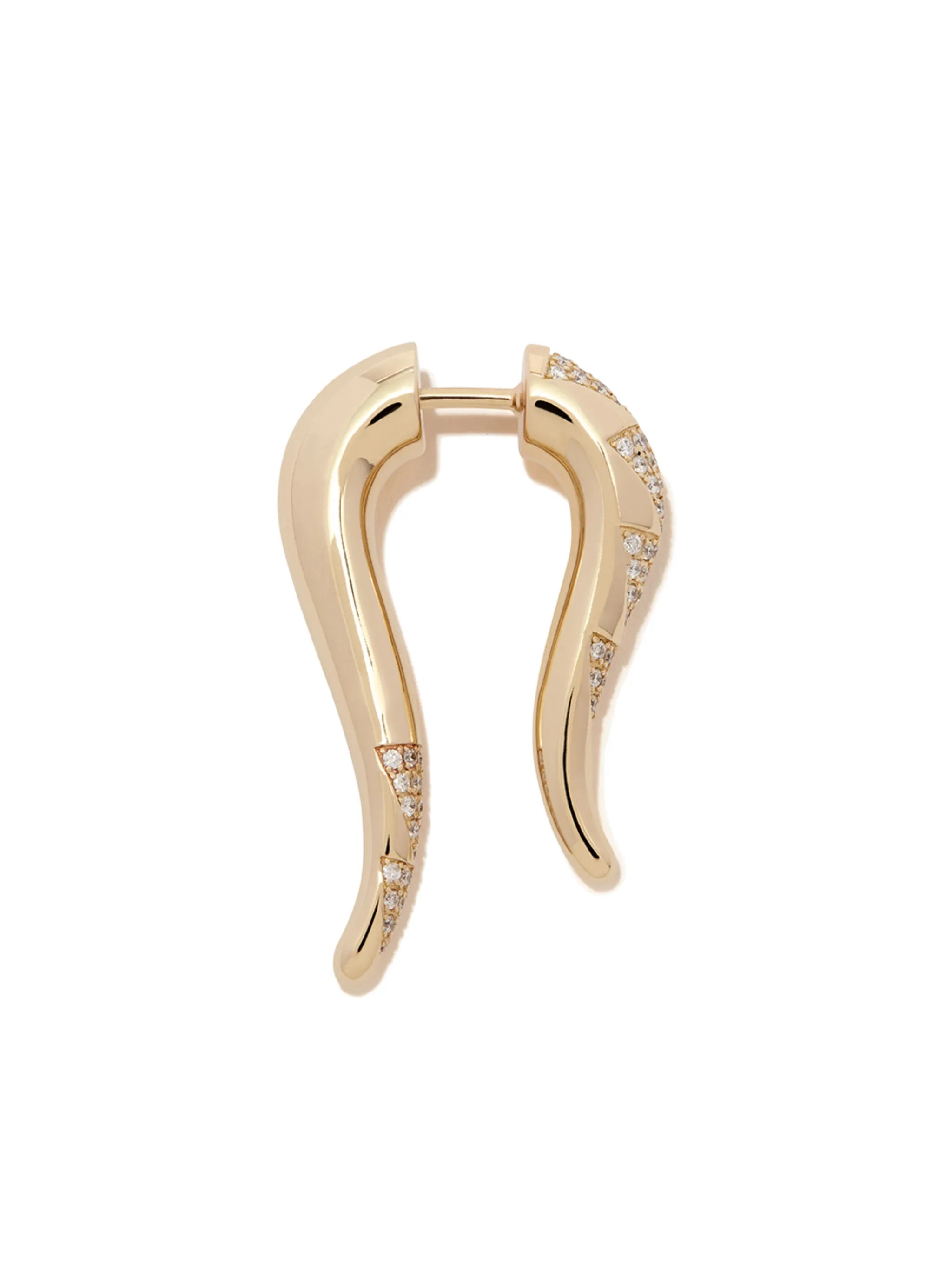 14kt yellow gold diamond earring