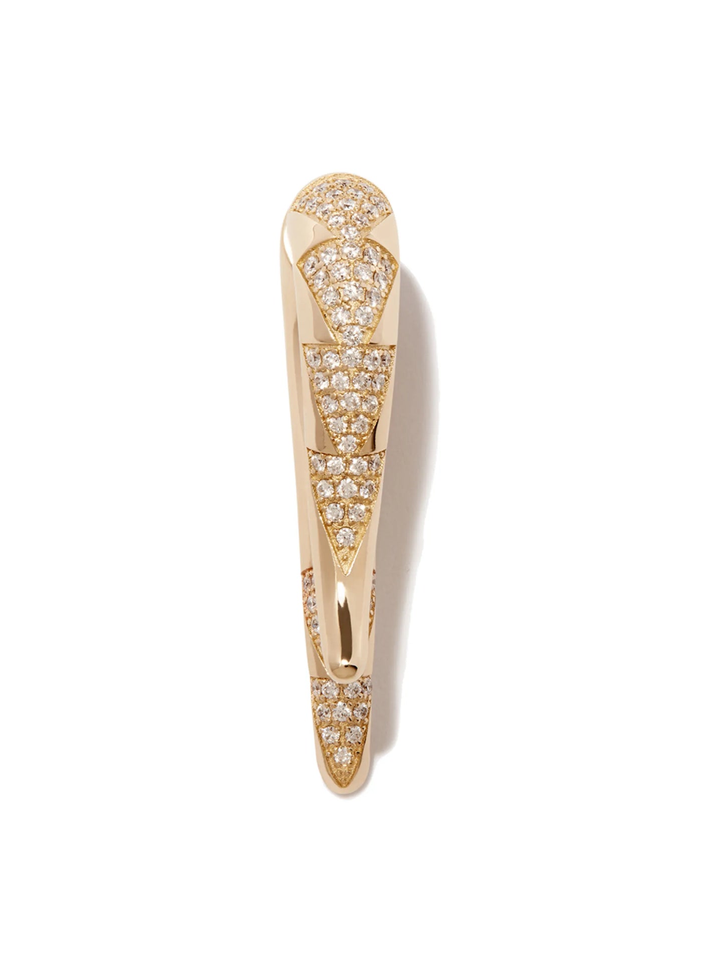 14kt yellow gold diamond earring
