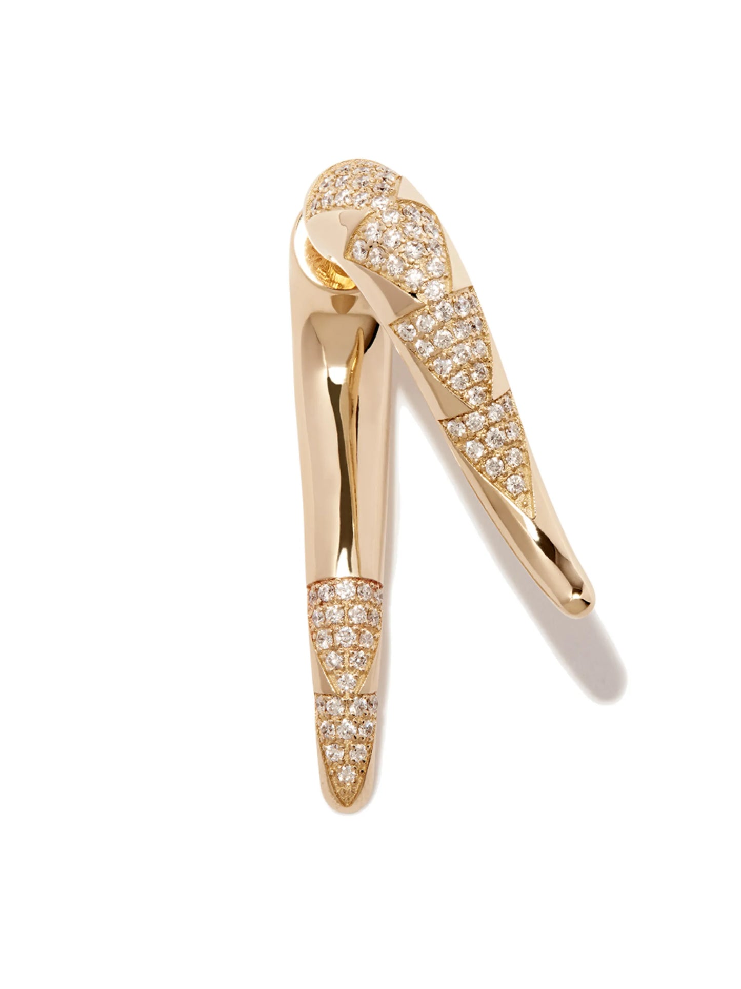 14kt yellow gold diamond earring