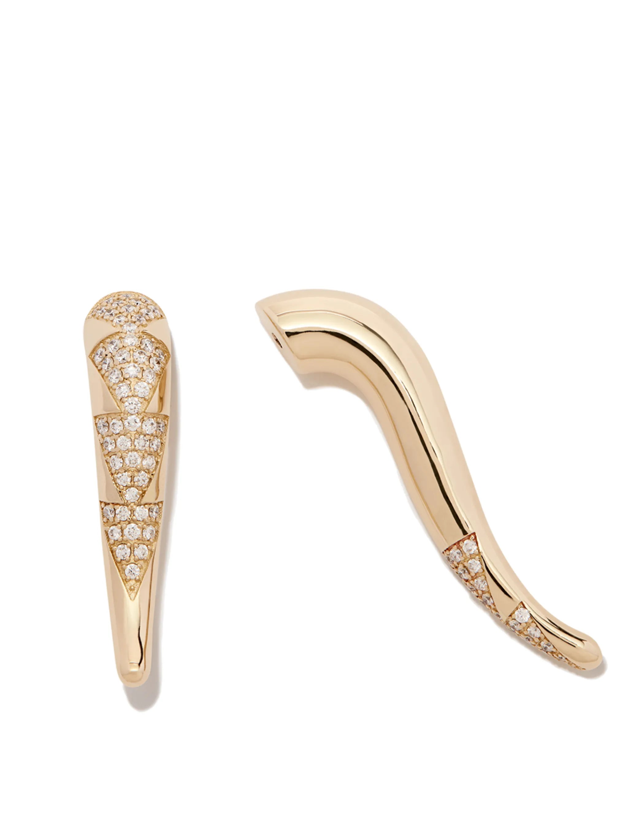 14kt yellow gold diamond earring