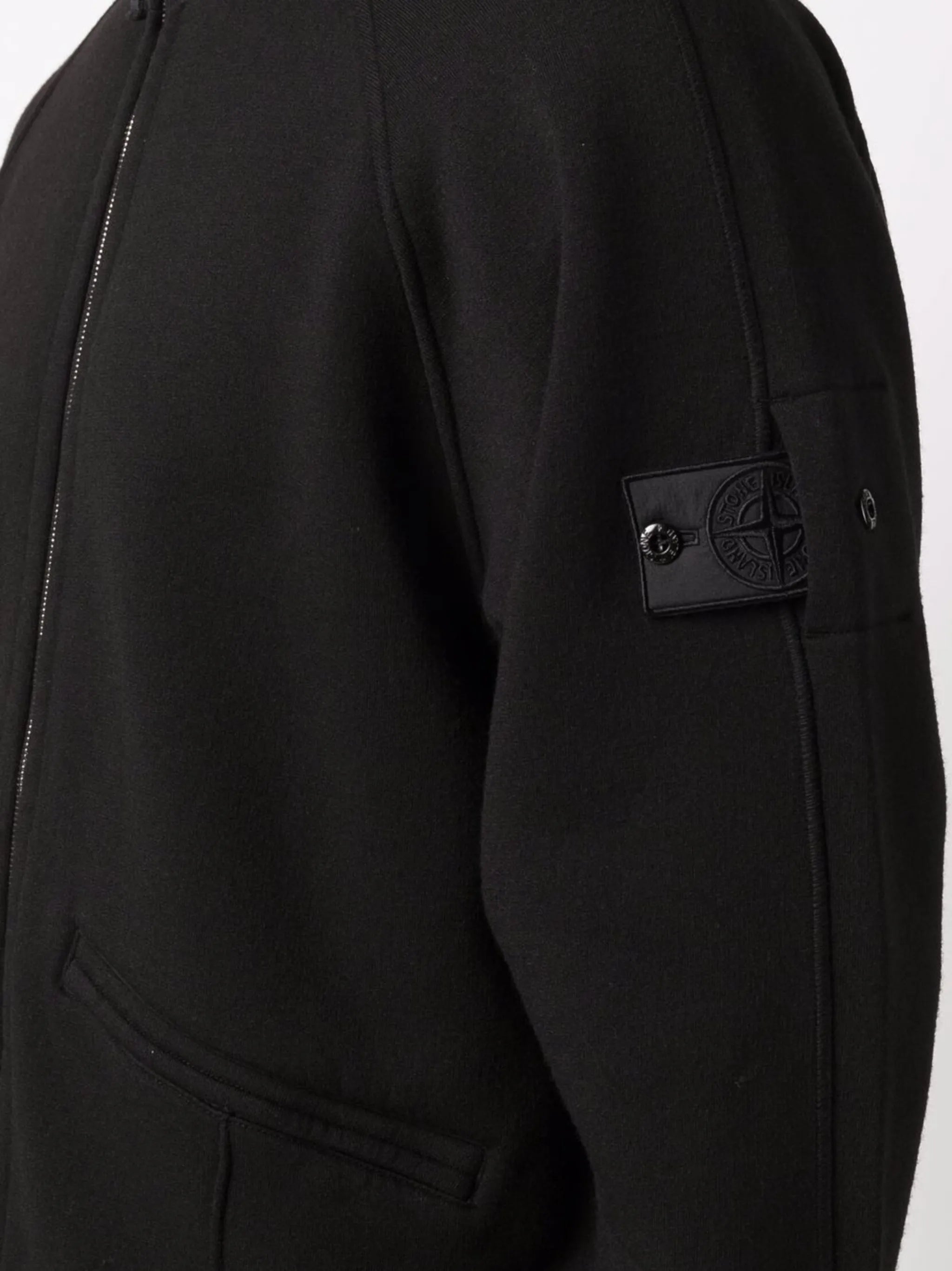 logo patch zip-up jacket