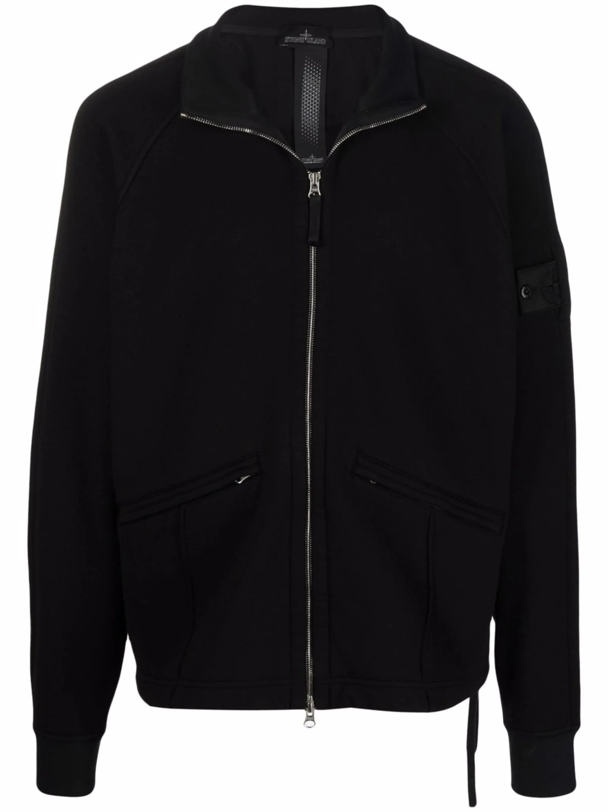 logo patch zip-up jacket