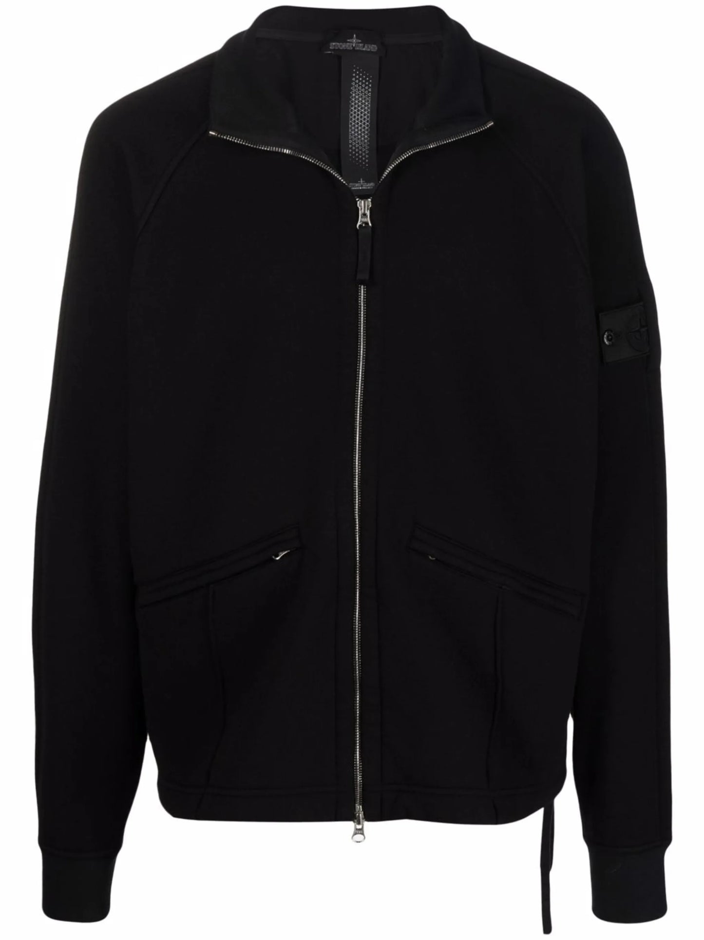 logo patch zip-up jacket