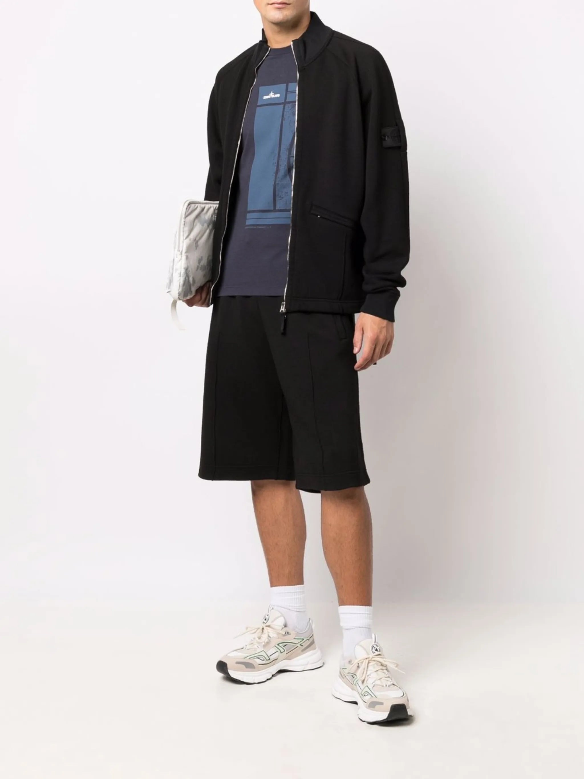 logo patch zip-up jacket