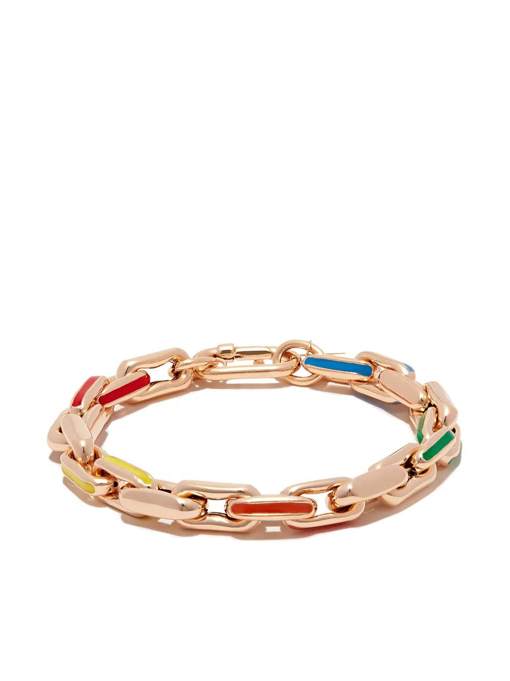 14kt yellow gold Rainbow enamel bracelet