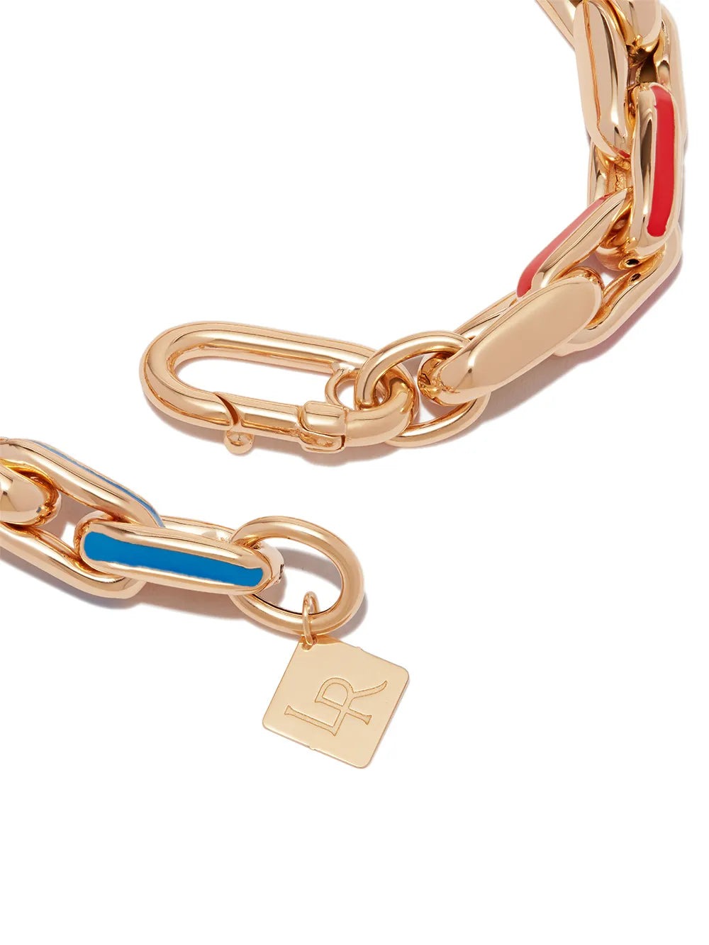 14kt yellow gold Rainbow enamel bracelet