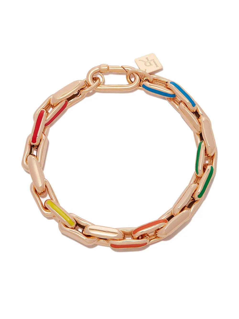 14kt yellow gold Rainbow enamel bracelet
