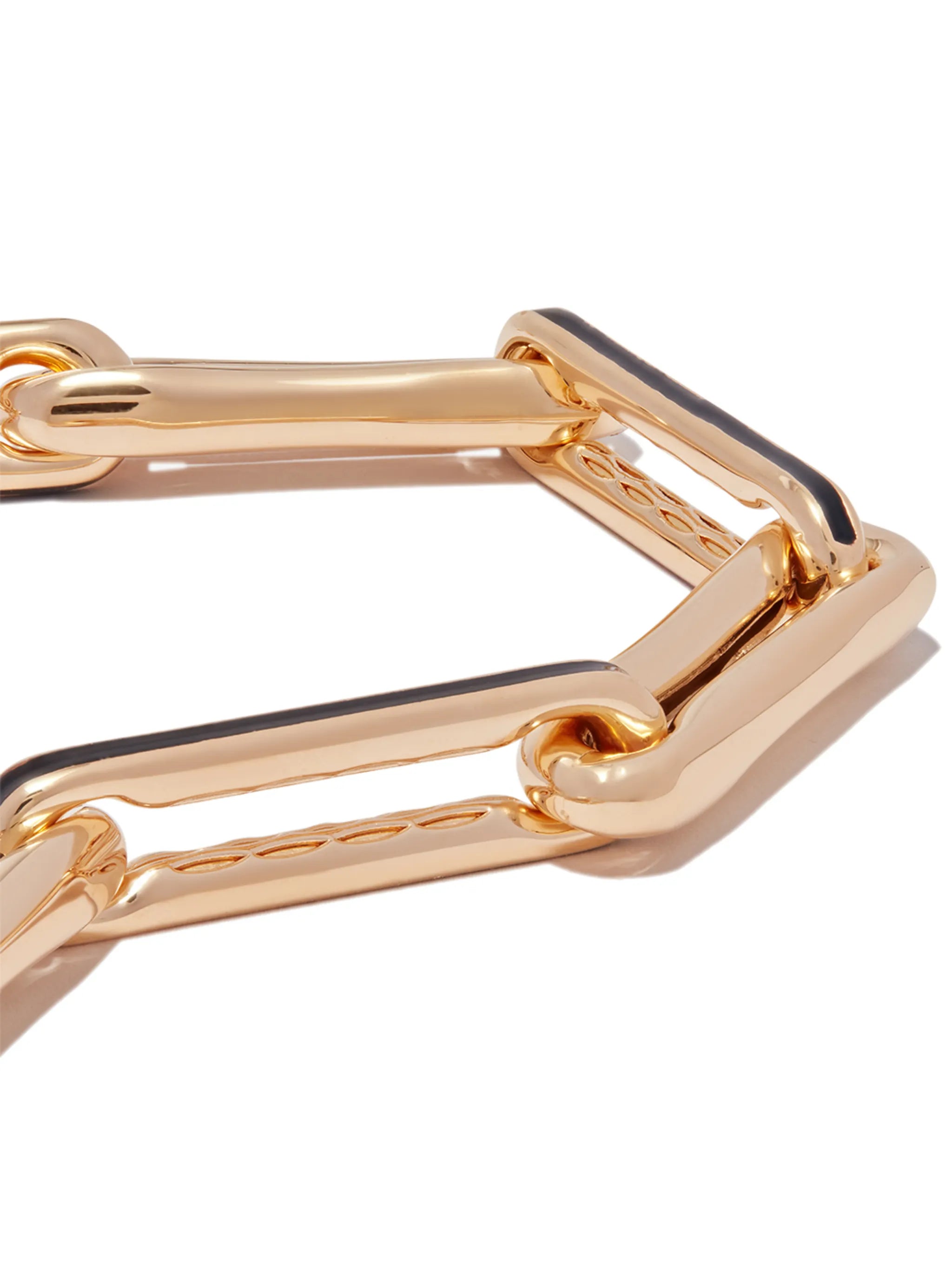 14kt yellow gold enamel necklace