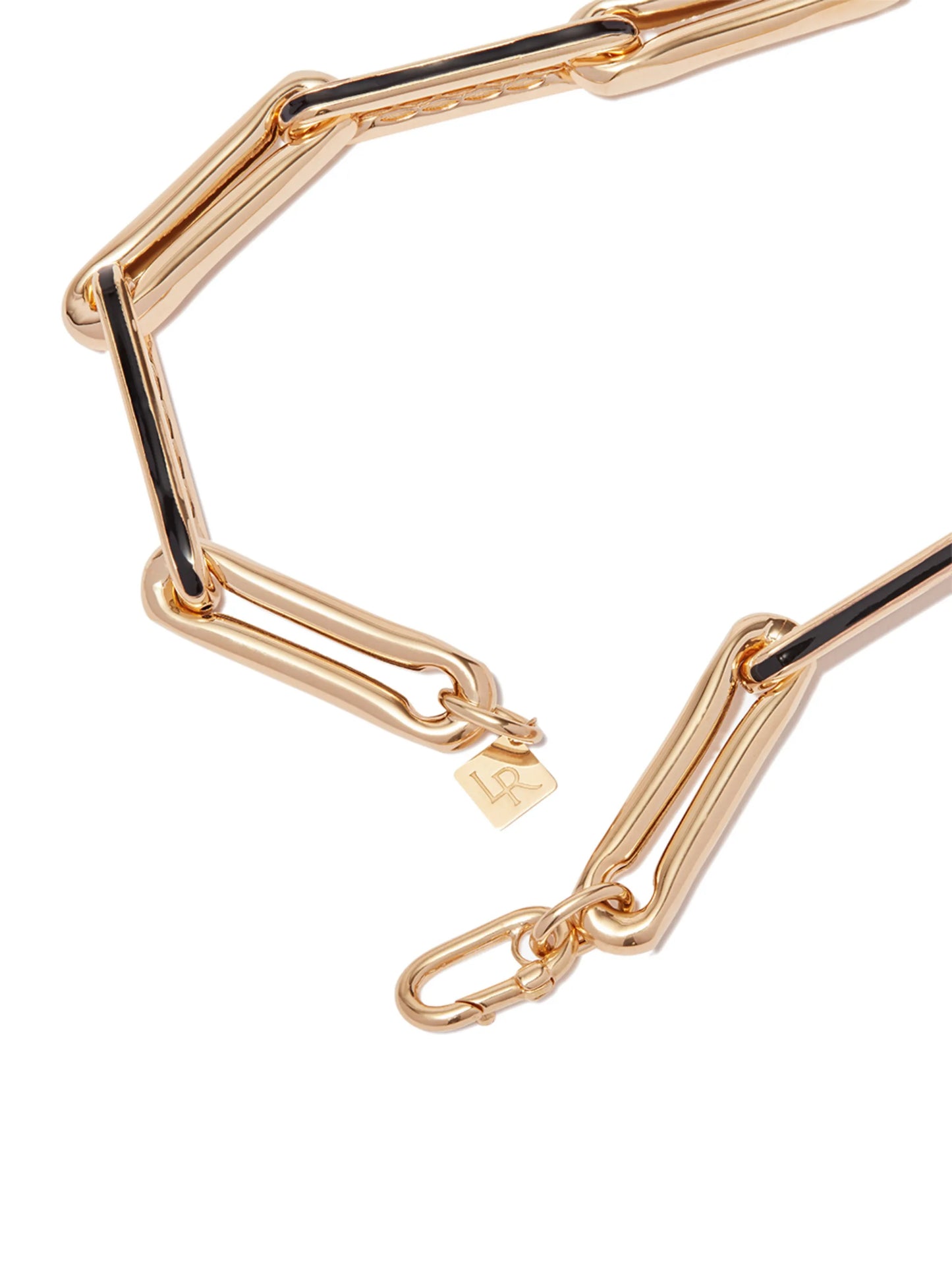 14kt yellow gold enamel necklace