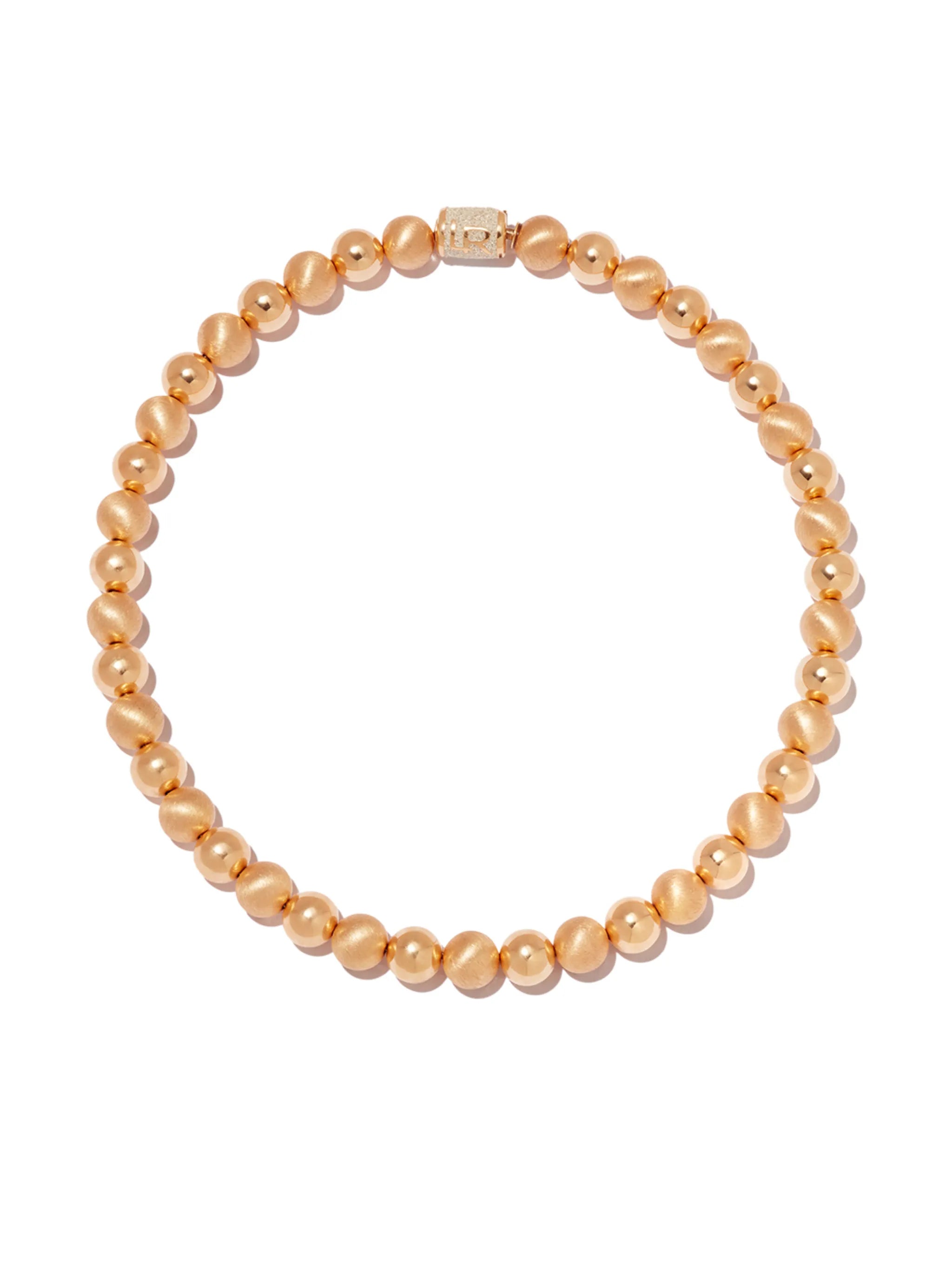14kt yellow gold beaded necklace