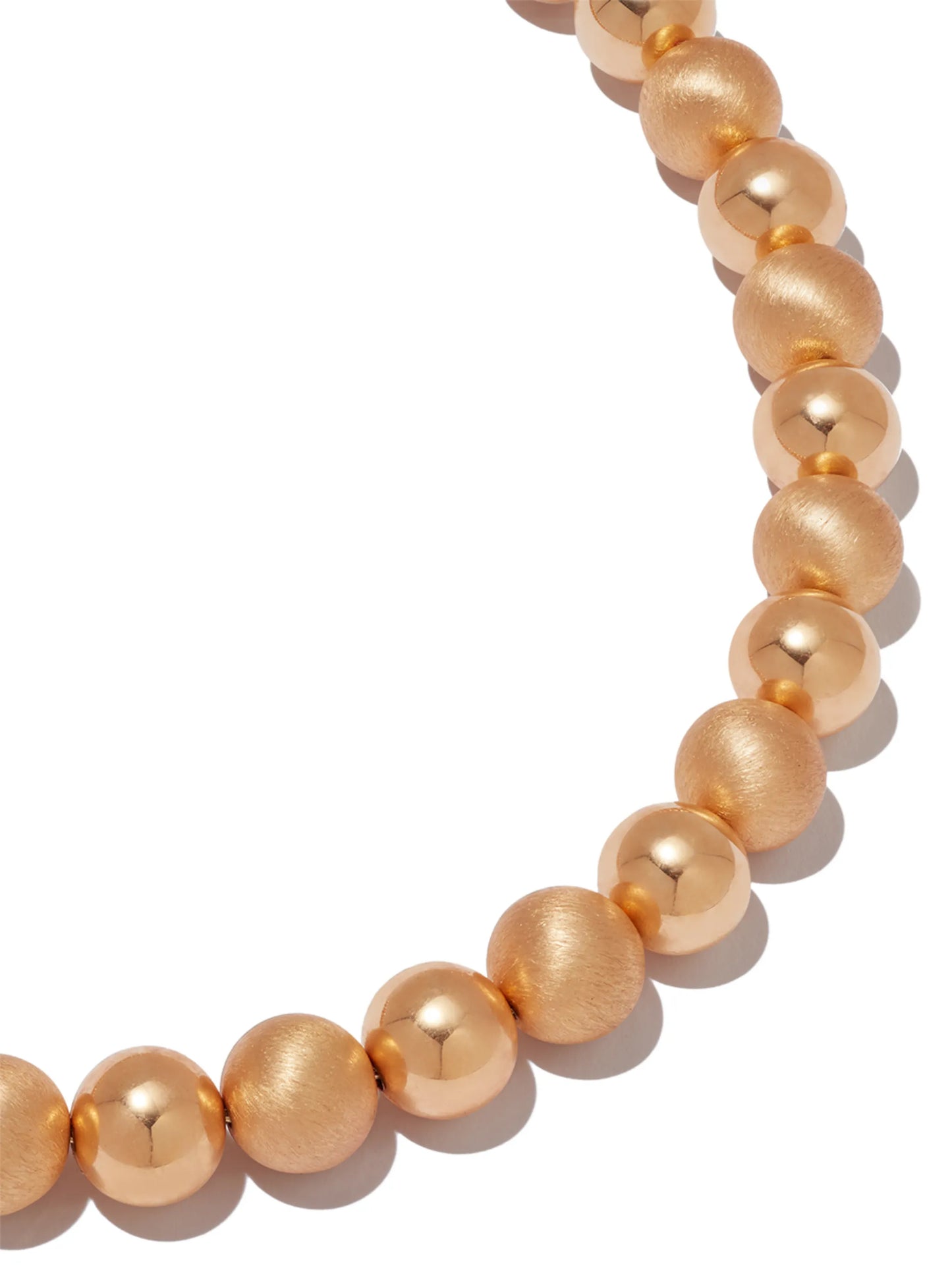 14kt yellow gold beaded necklace