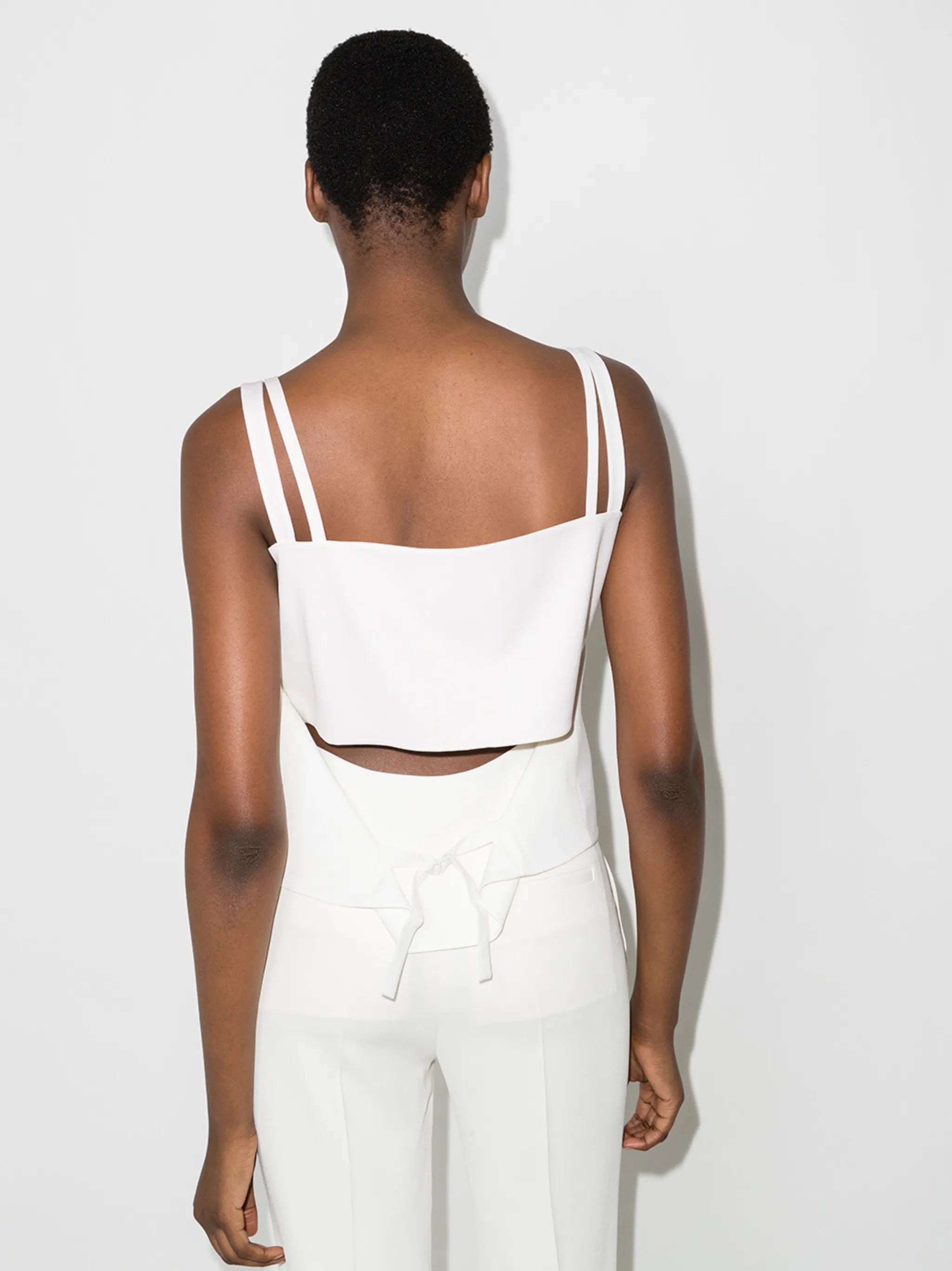 layered tailored vest