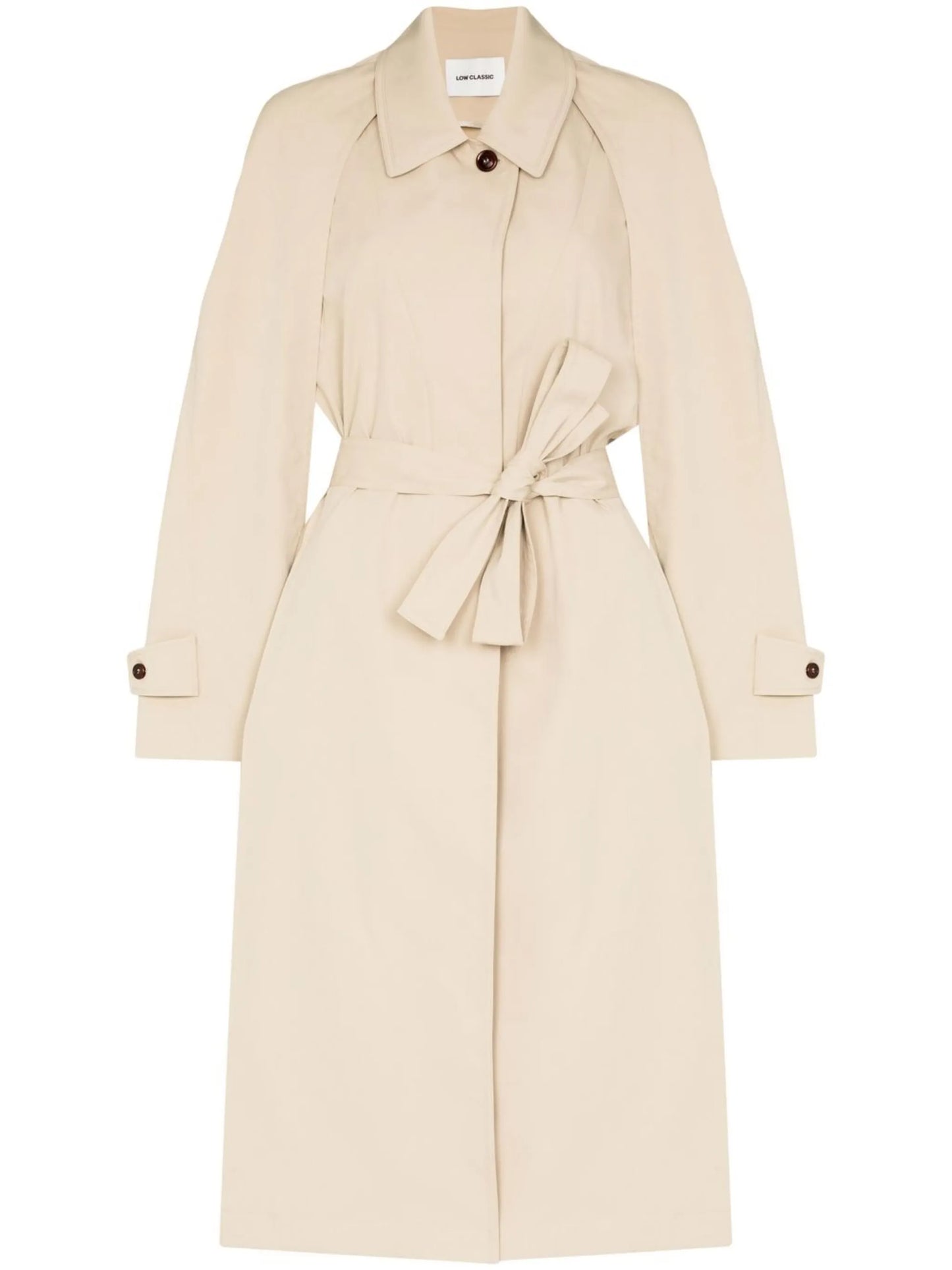 raglan-sleeve trench coat