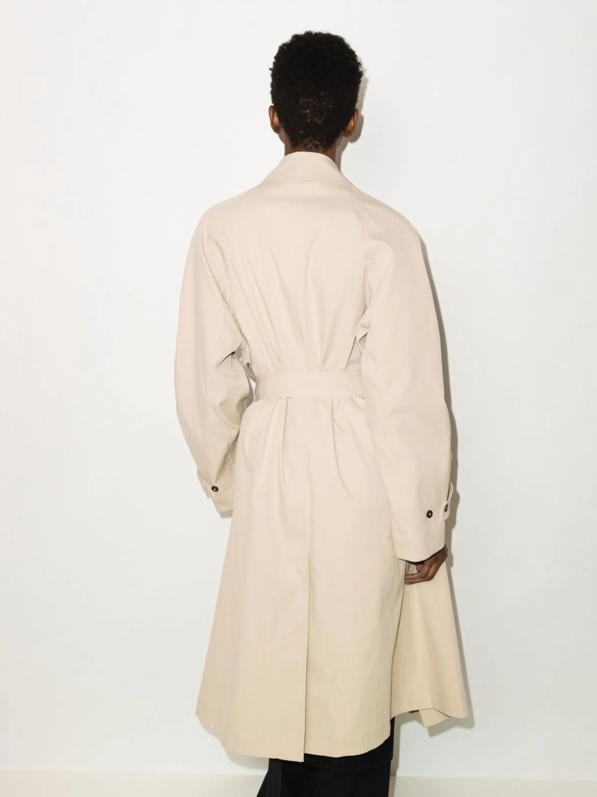 raglan-sleeve trench coat