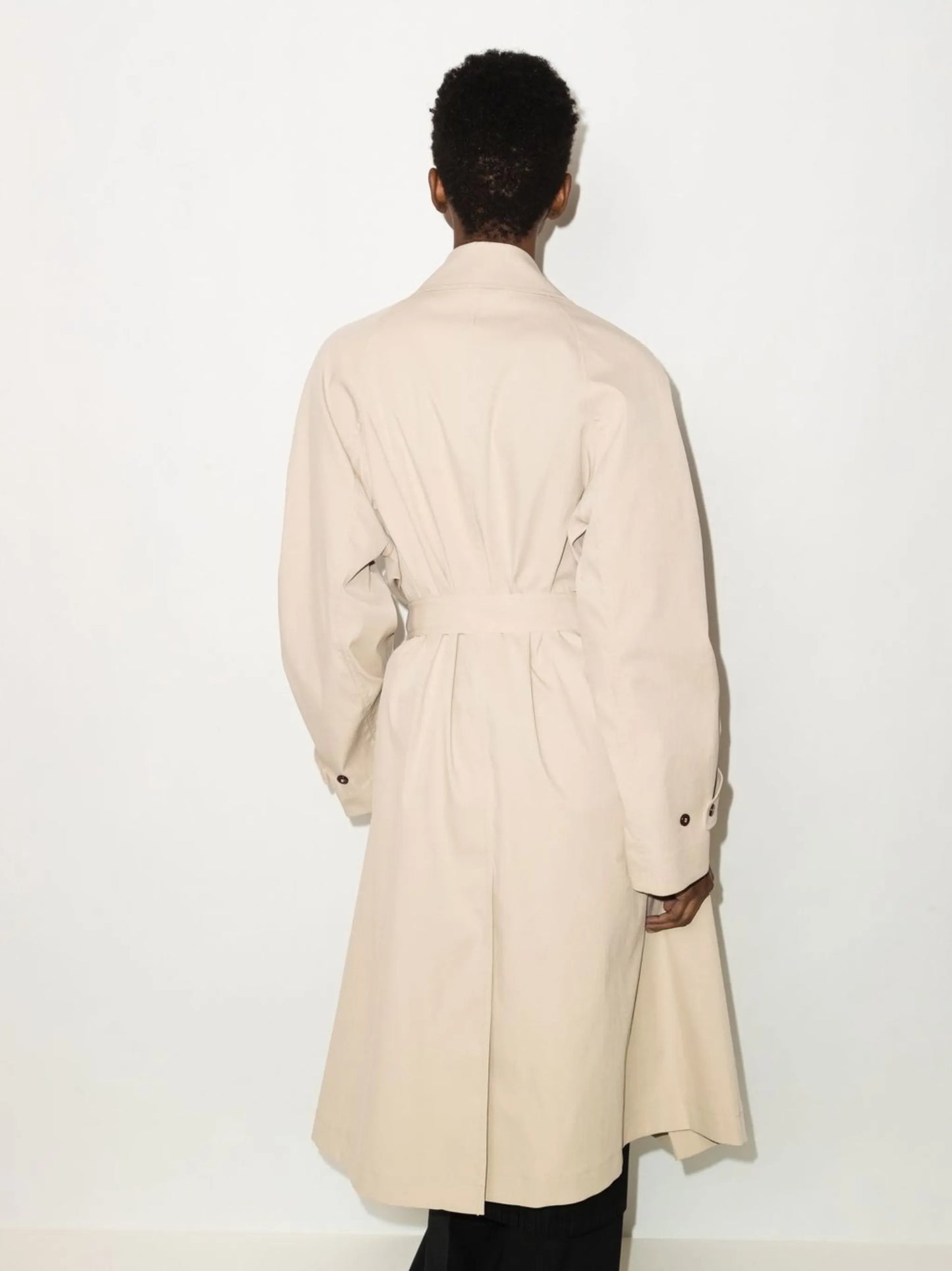 raglan-sleeve trench coat