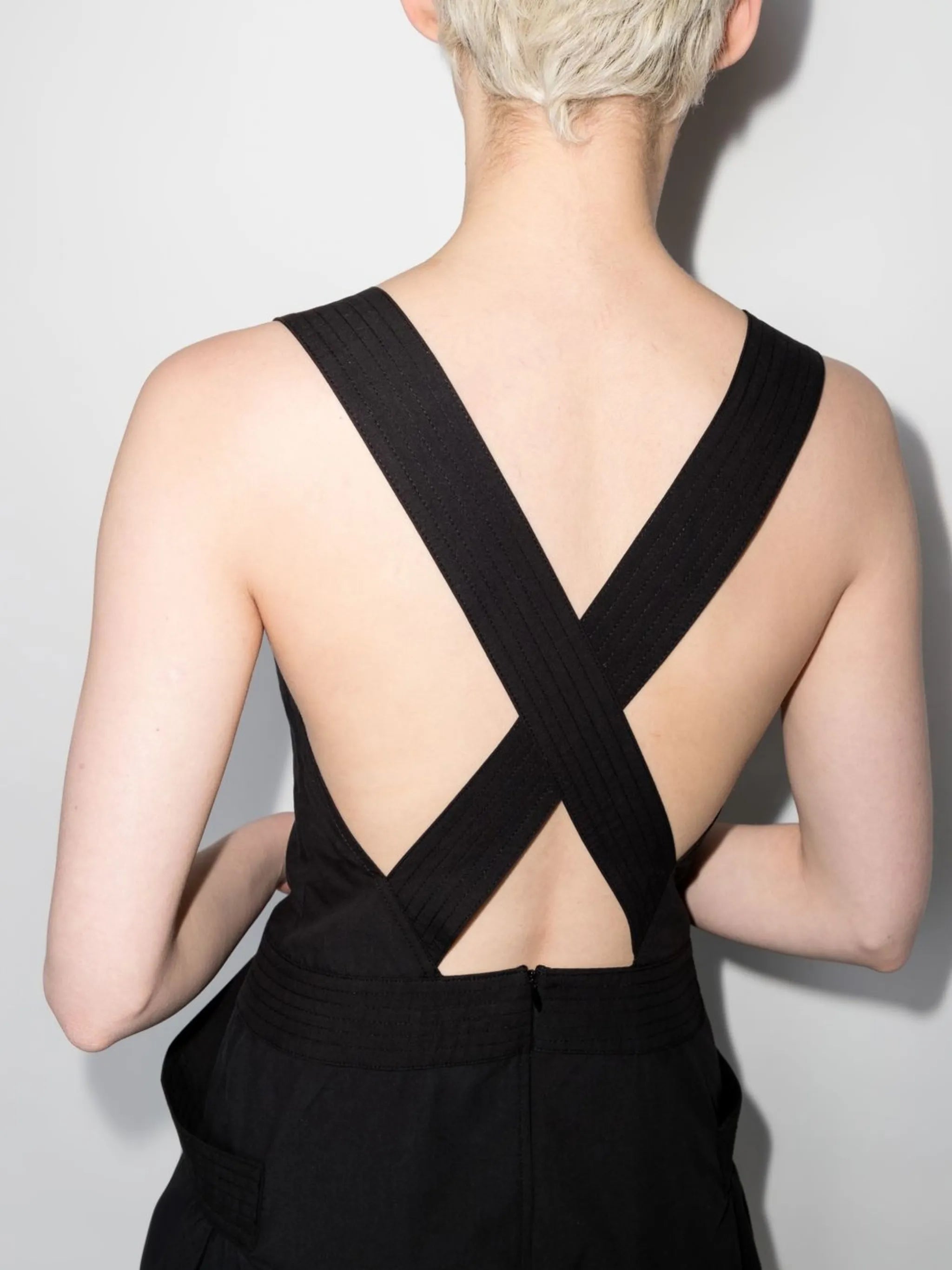 cotton midi apron dress
