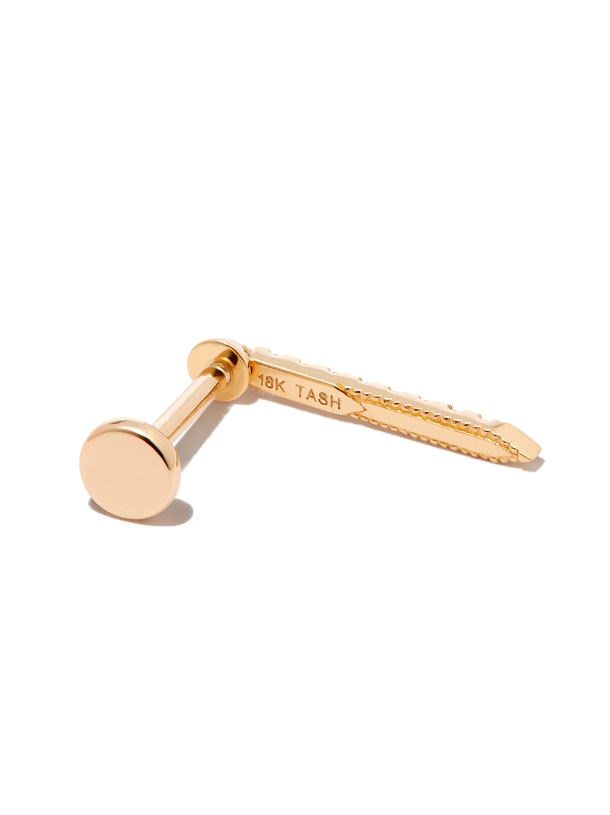 18kt yellow gold Eternity Bar diamond single earring