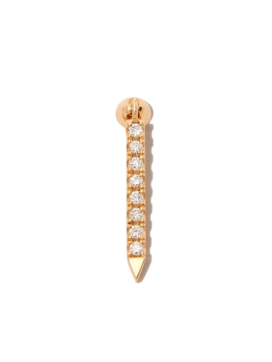 18kt yellow gold Eternity Bar diamond single earring