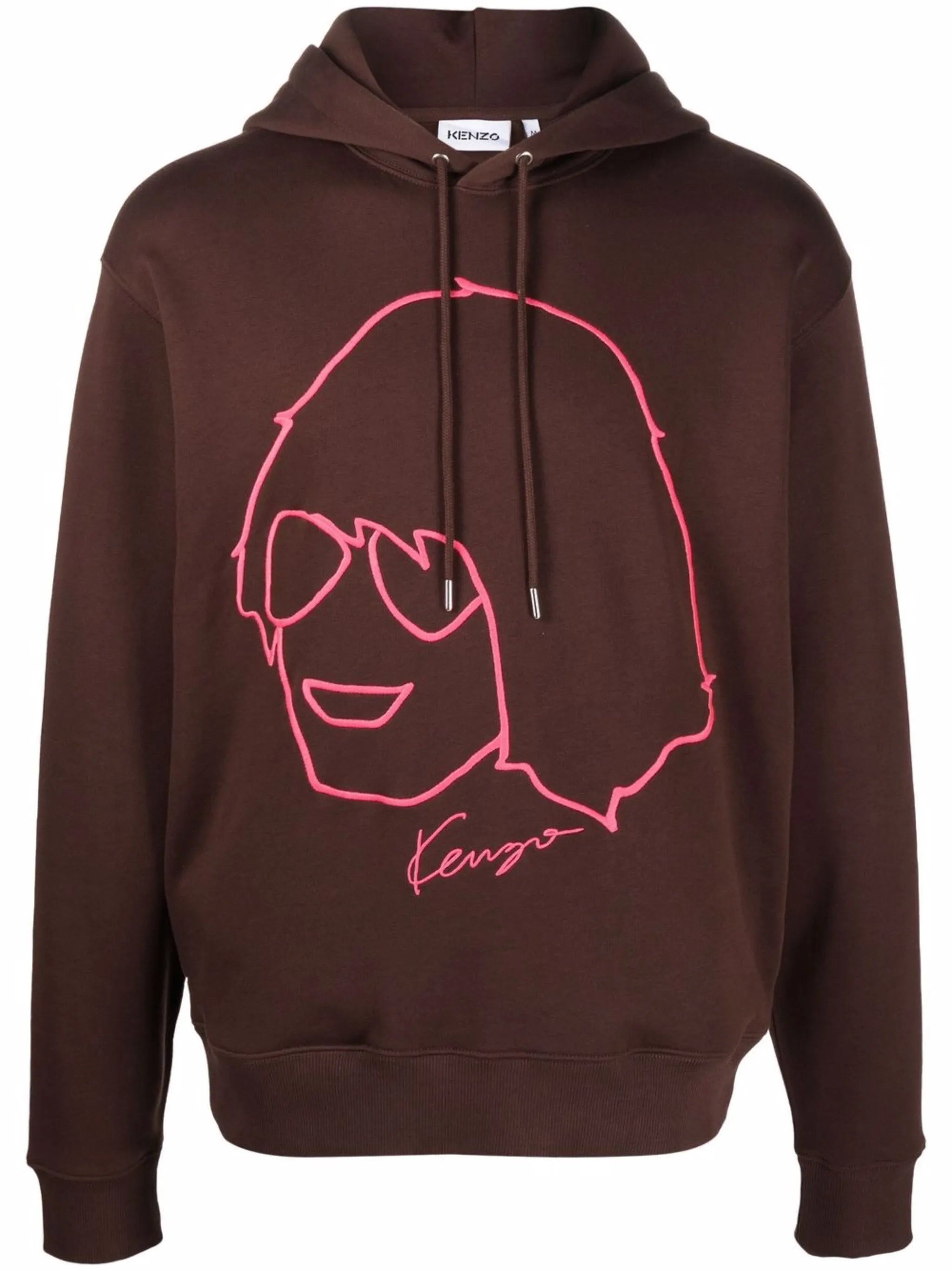 sketch-embroidery cotton hoodie