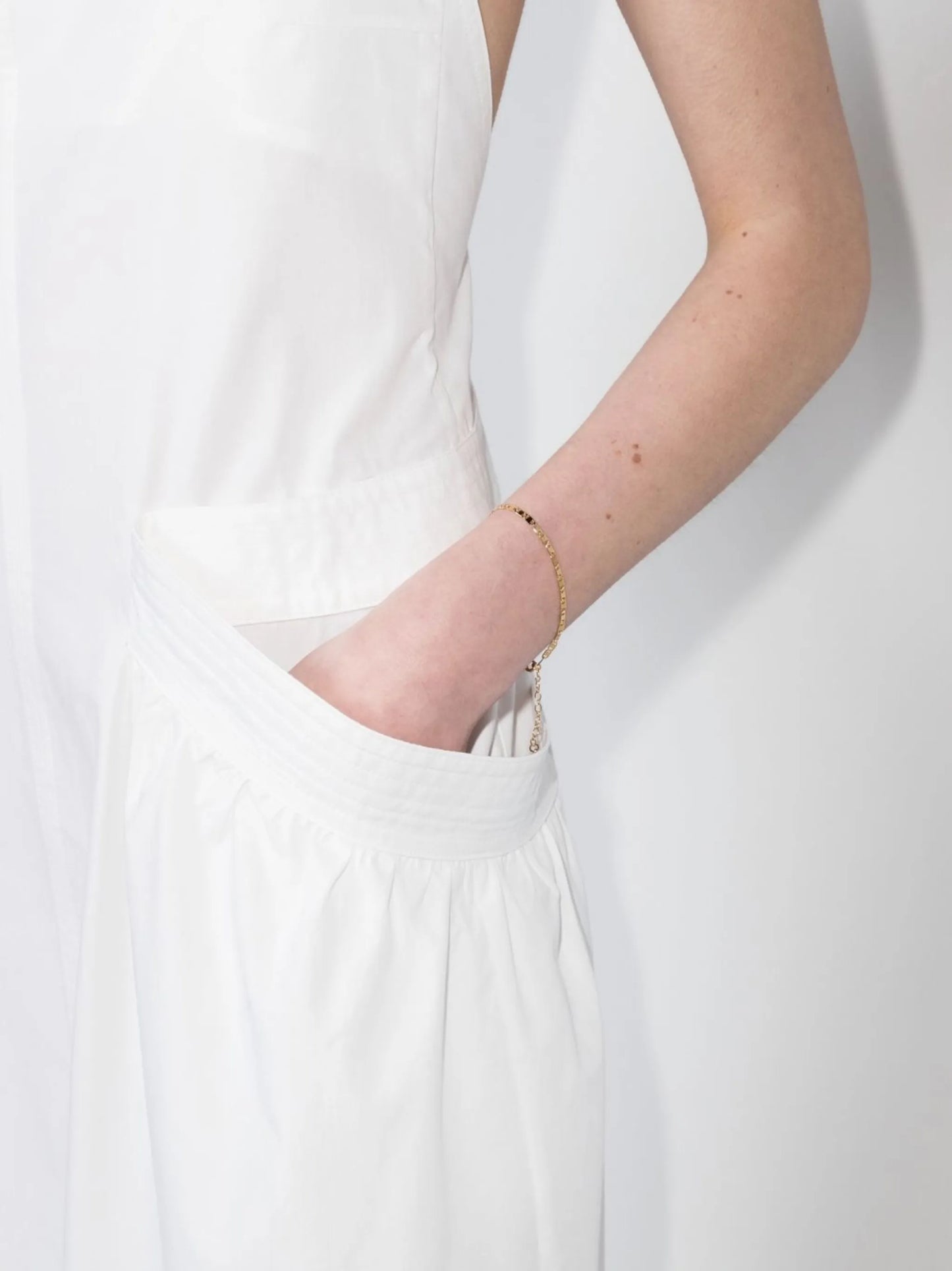 apron-style midi dress