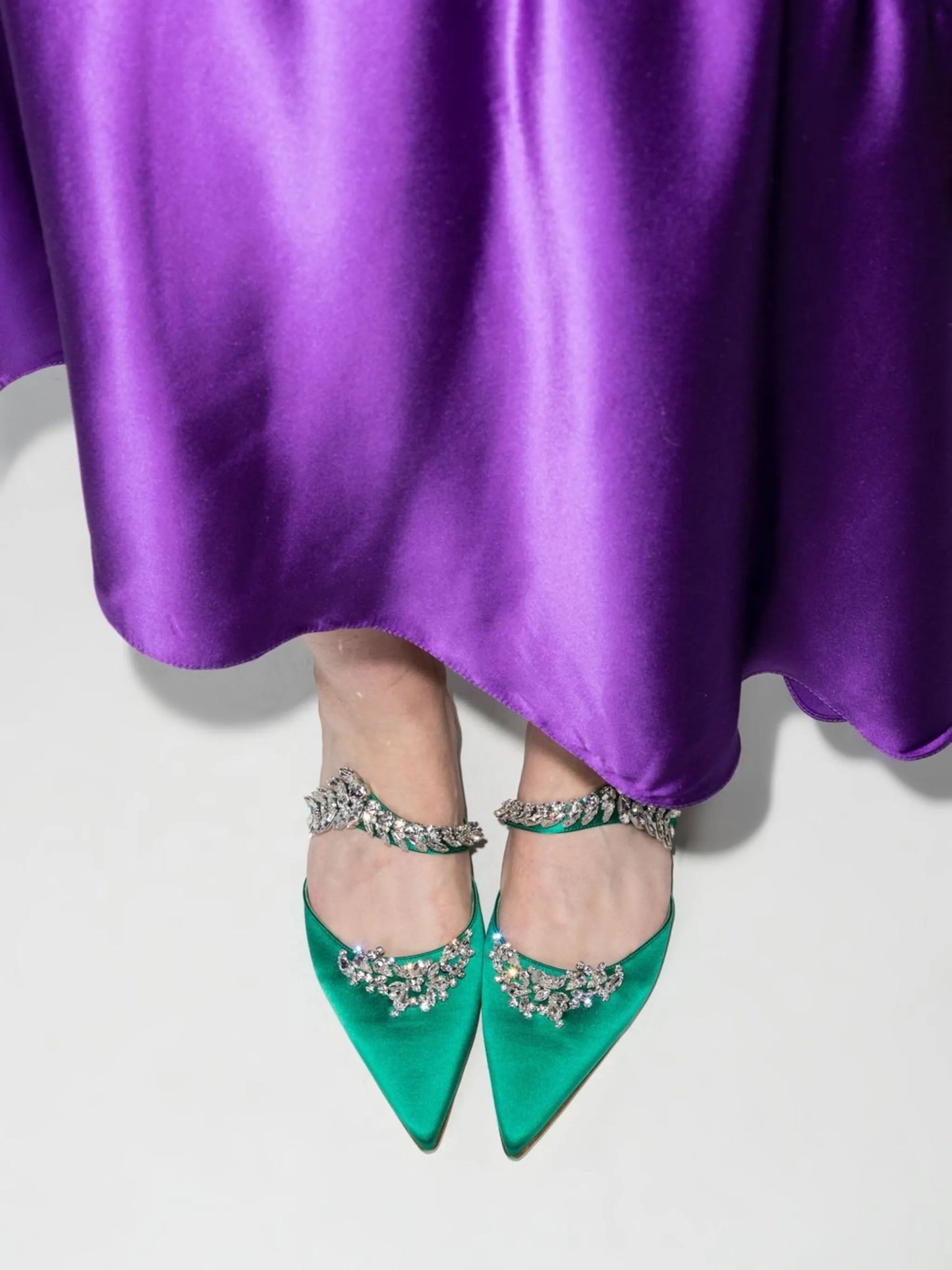 Lurum crystal-embellished mules