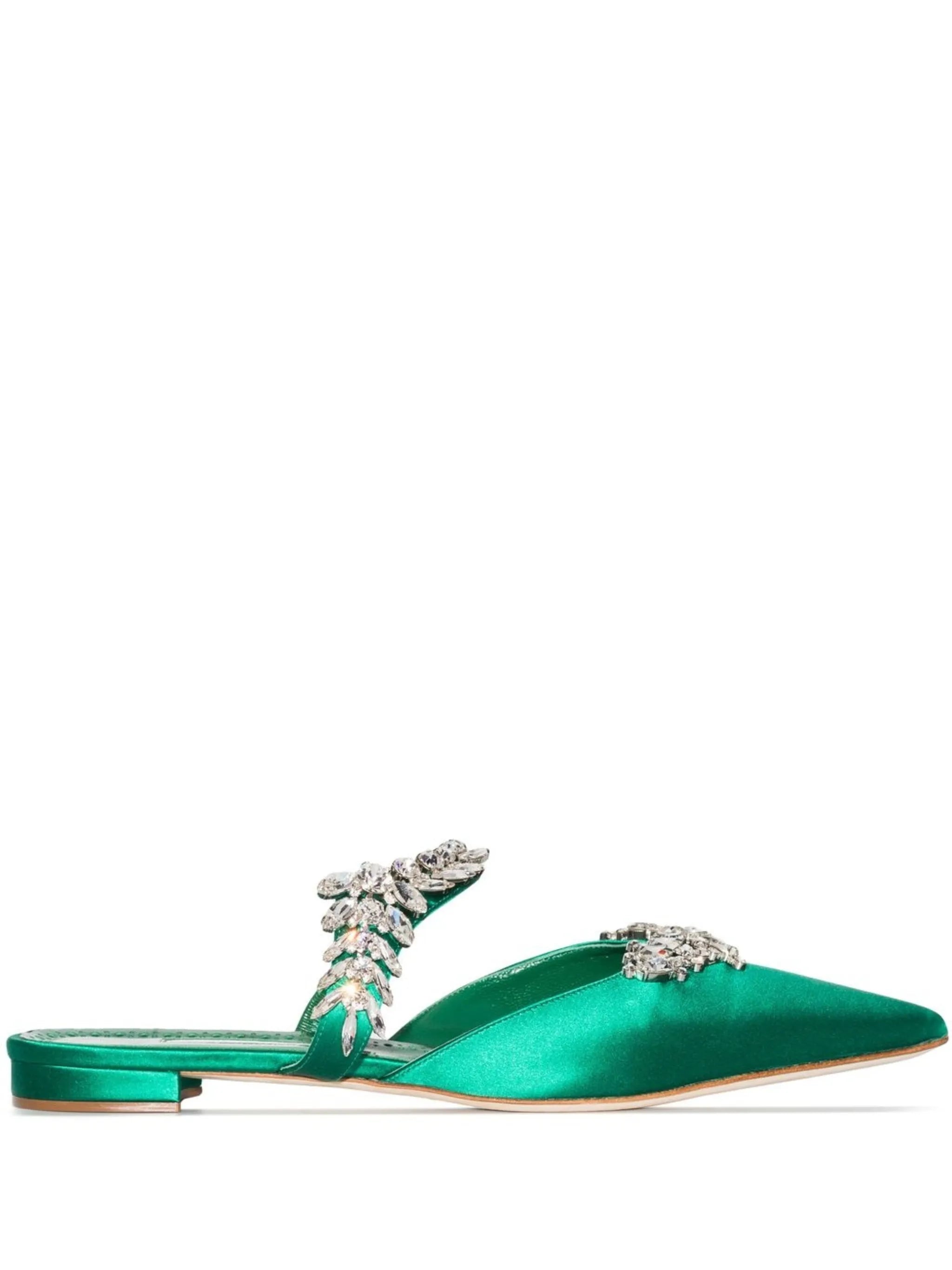 Lurum crystal-embellished mules