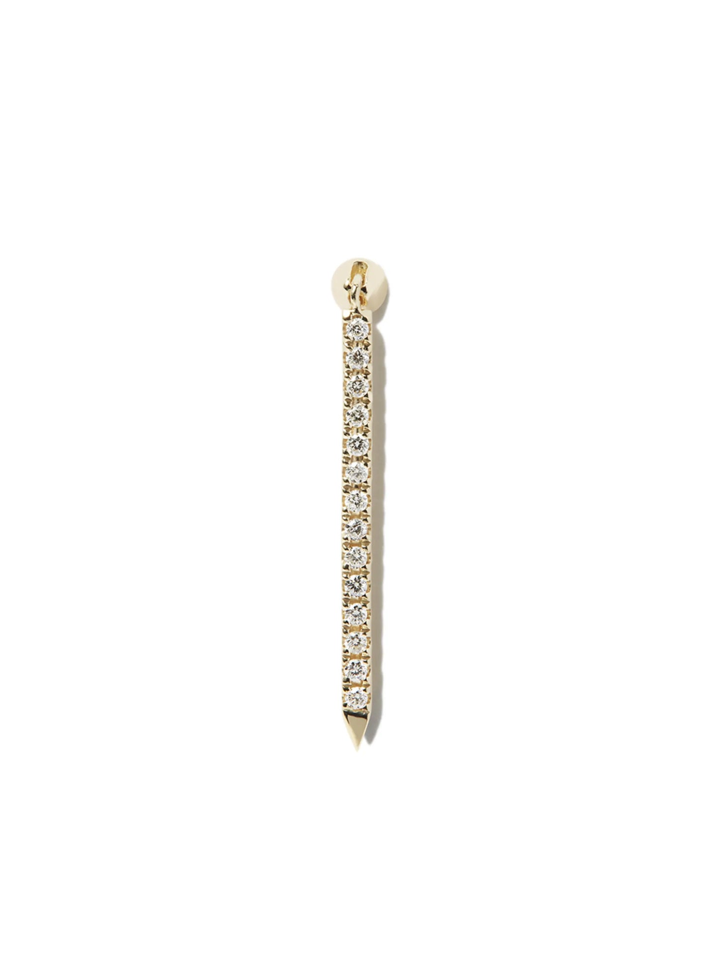 18kt yellow gold Eternity Bar diamond earring