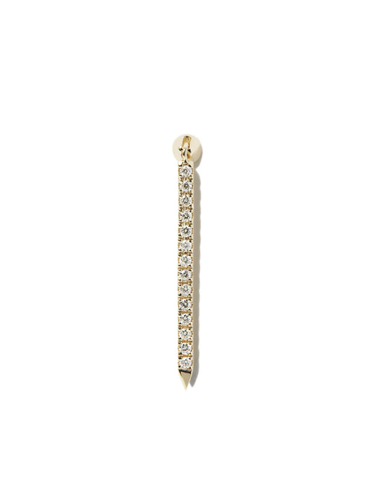 18kt yellow gold Eternity Bar diamond earring
