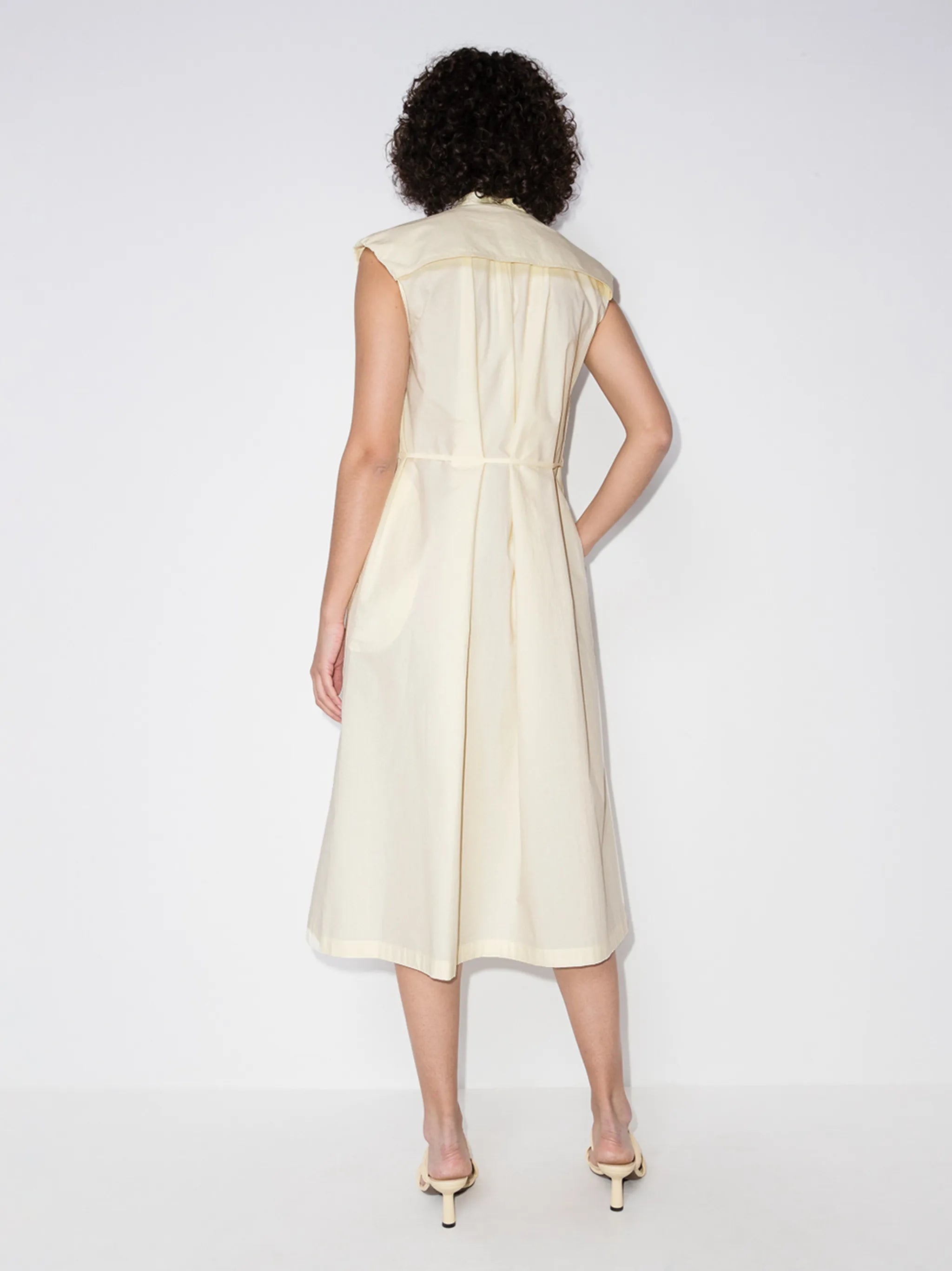 pleated poplin dress