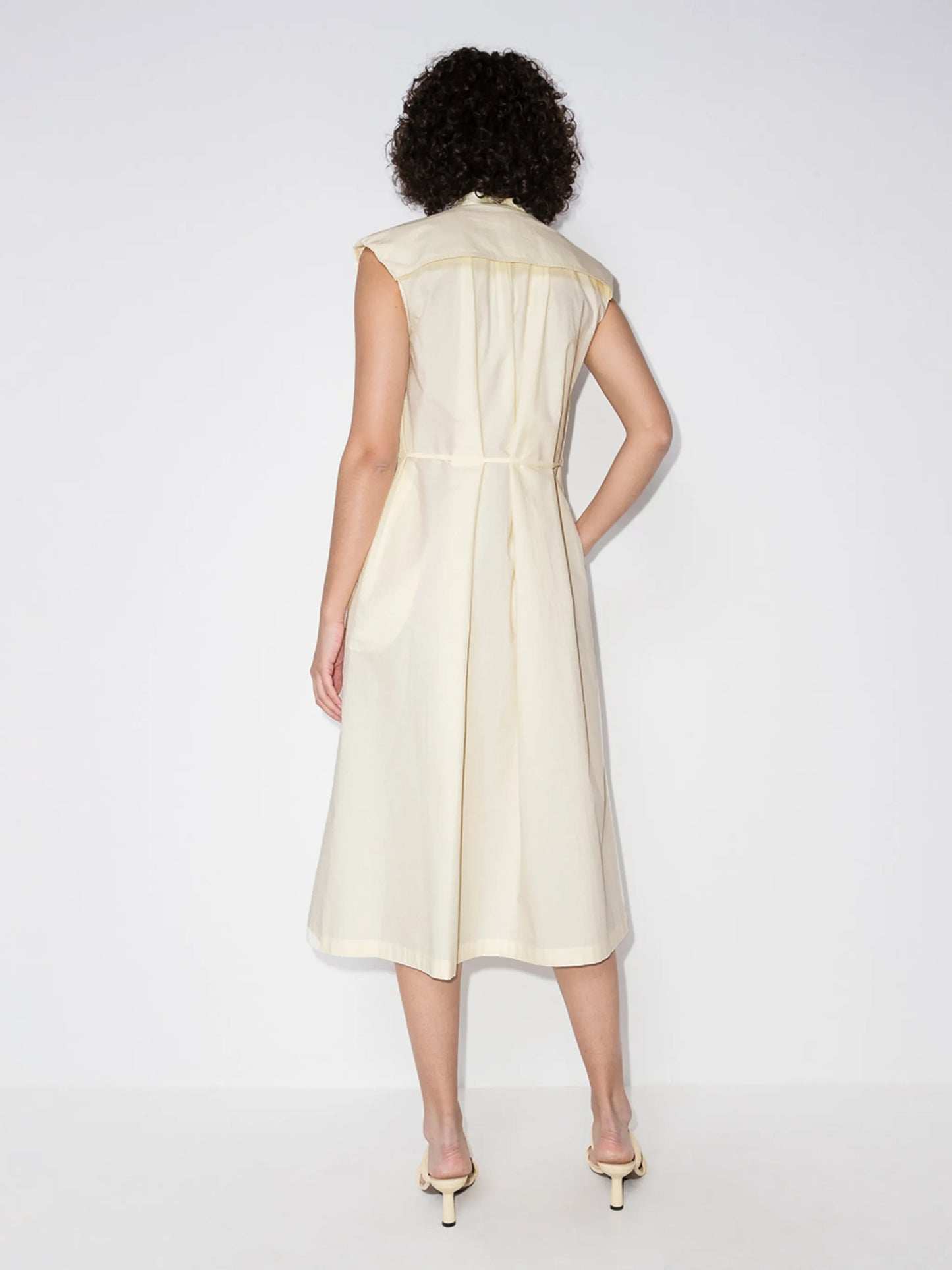 pleated poplin dress