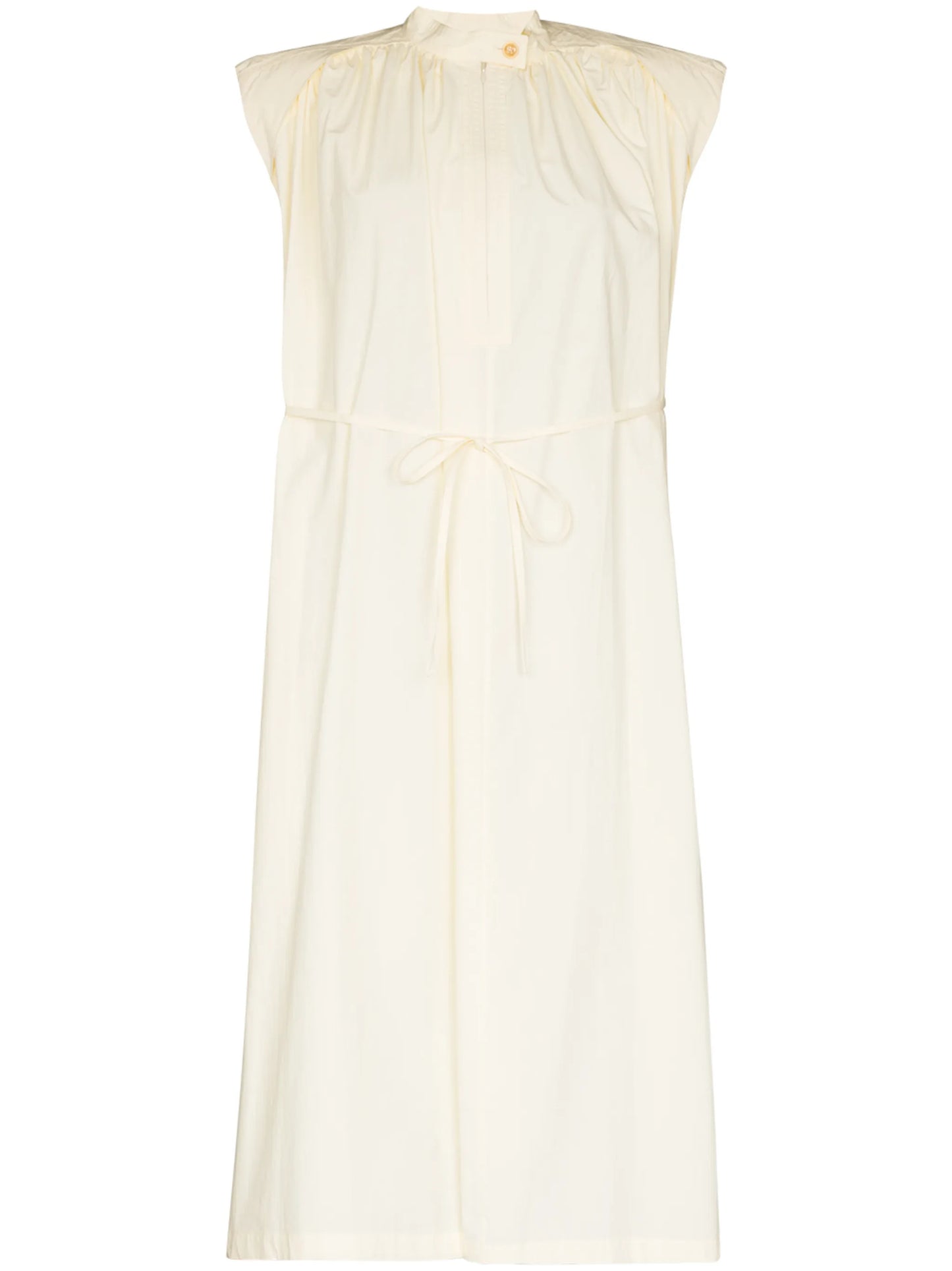 pleated poplin dress