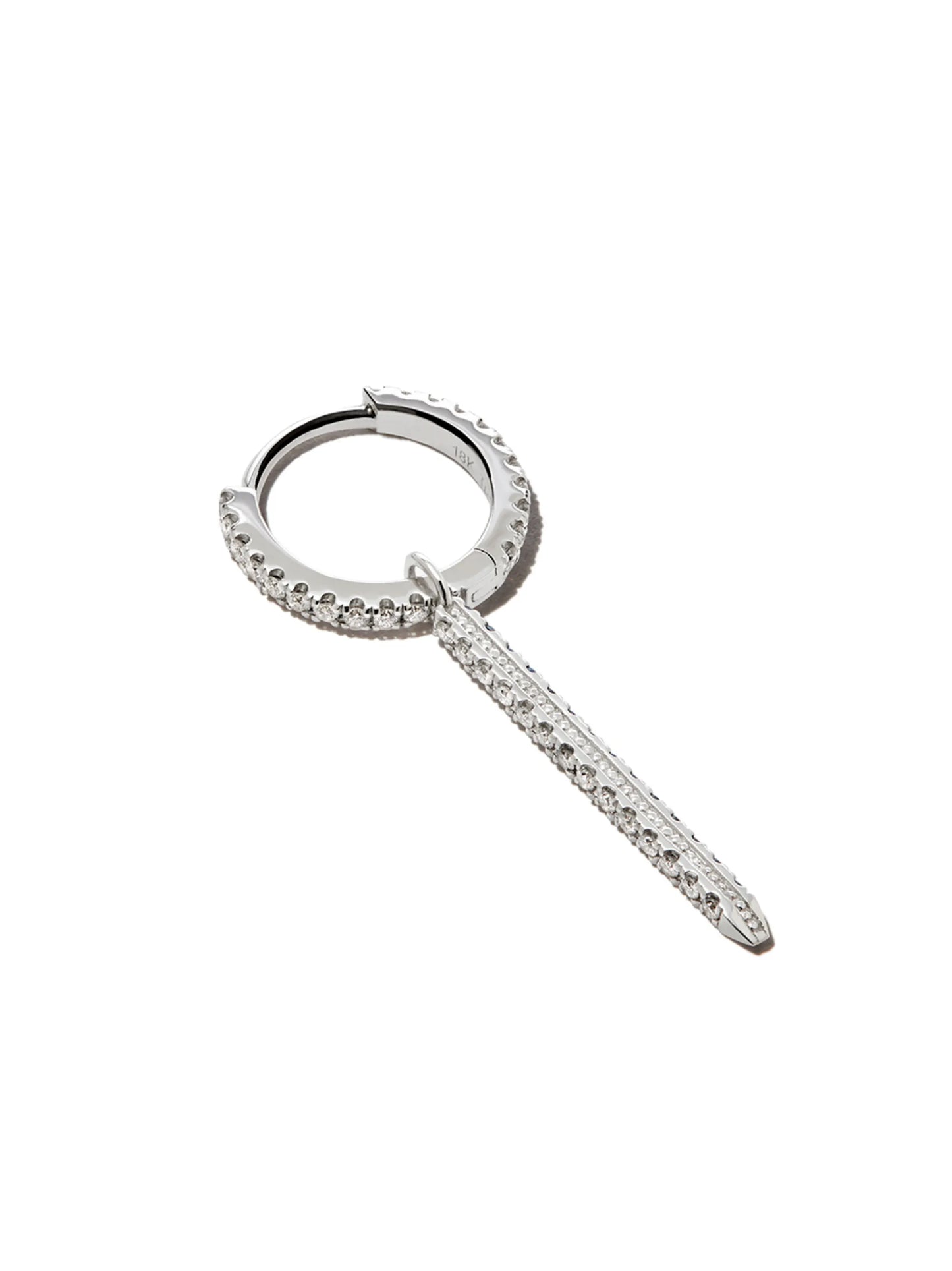 18kt white gold Eternity Bar sapphire and diamond charm
