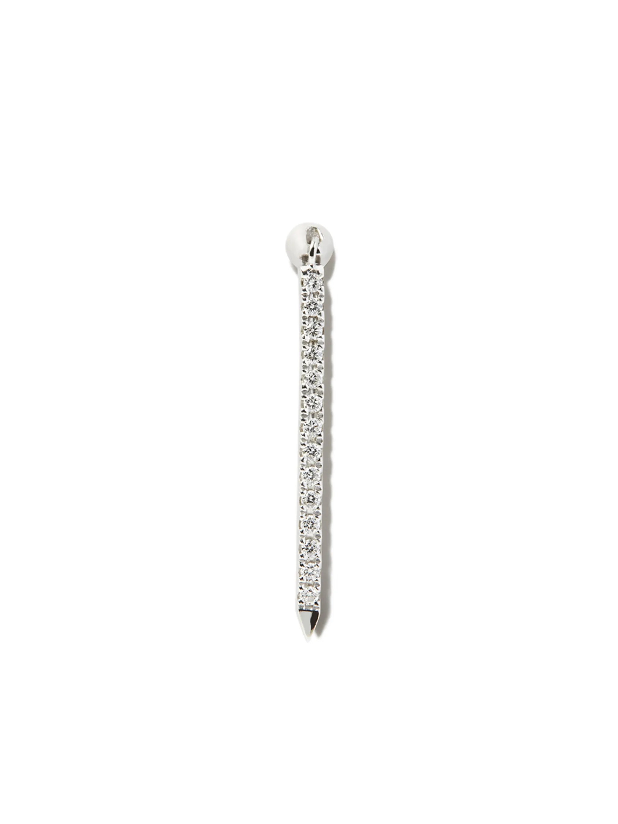 18kt white gold Eternity Bar diamond charm