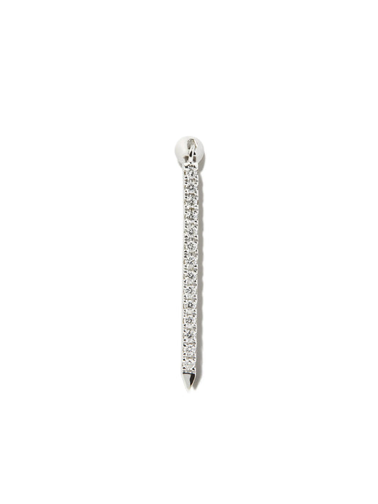 18kt white gold Eternity Bar diamond charm