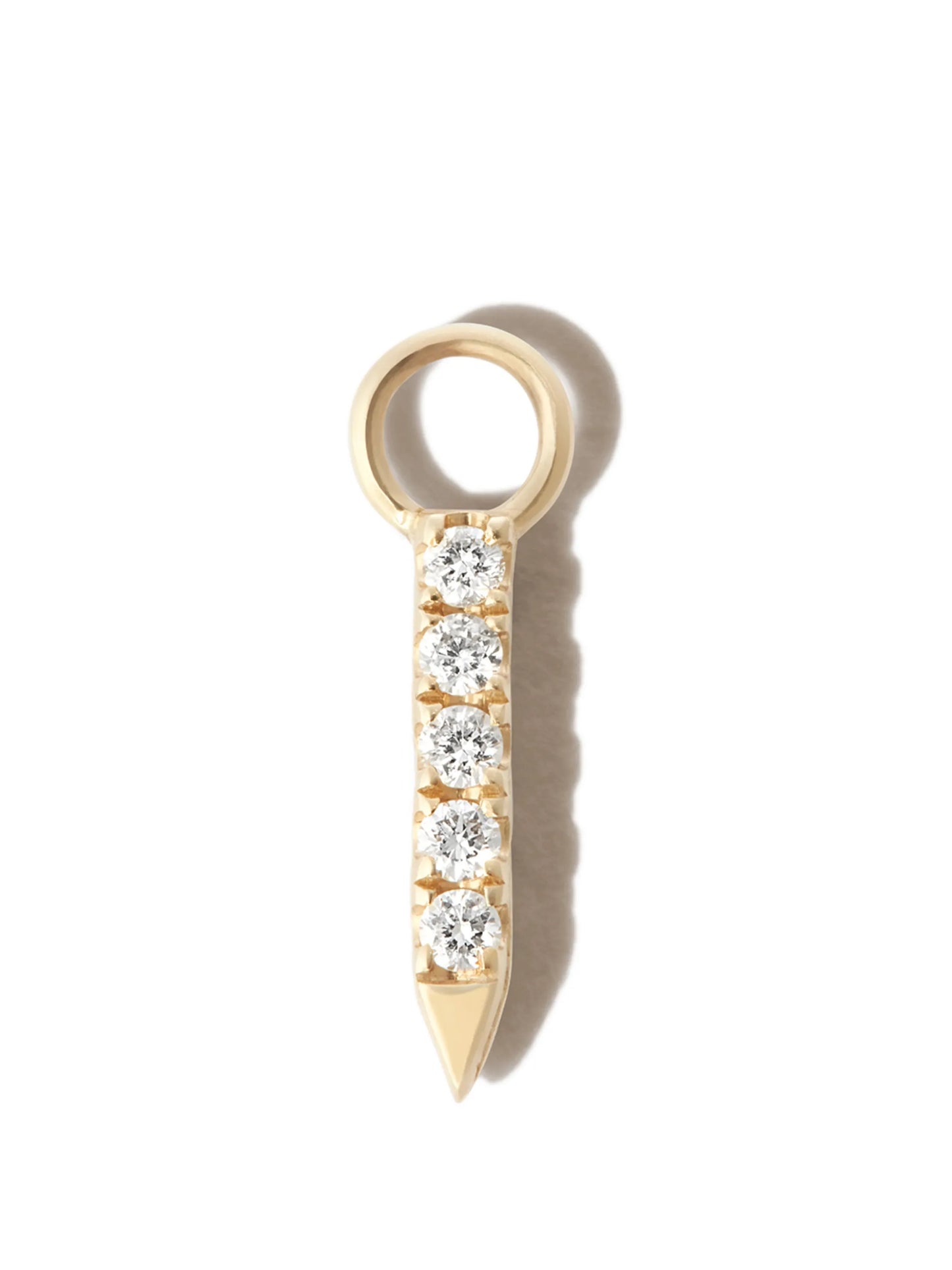18kt yellow gold Eternity Bar diamond and sapphire charm