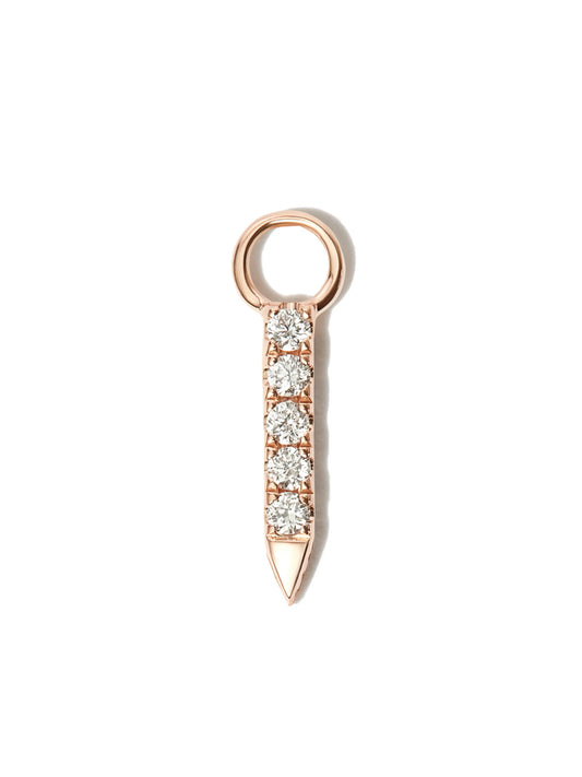 18kt rose gold Eternity Bar diamond charm