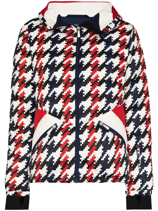 Apres Duvet houndstooth puffer jacket