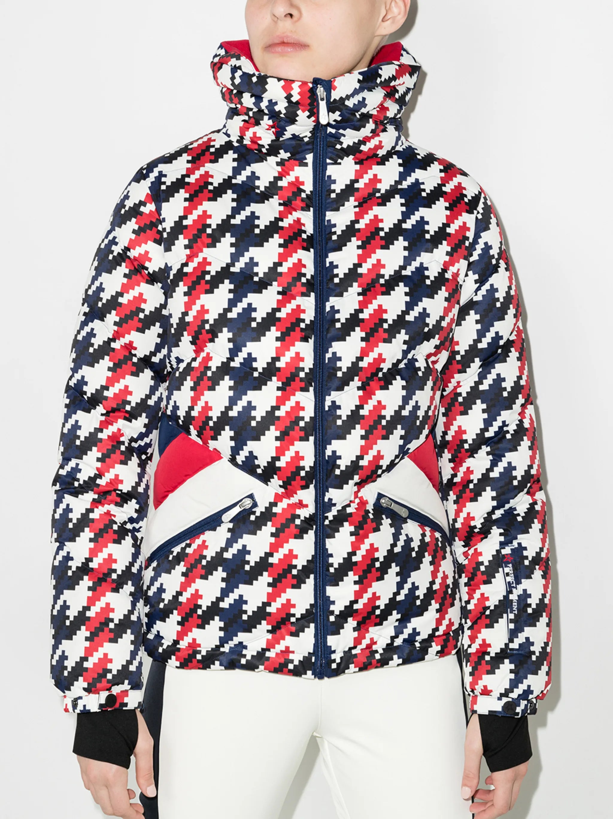 Apres Duvet houndstooth puffer jacket