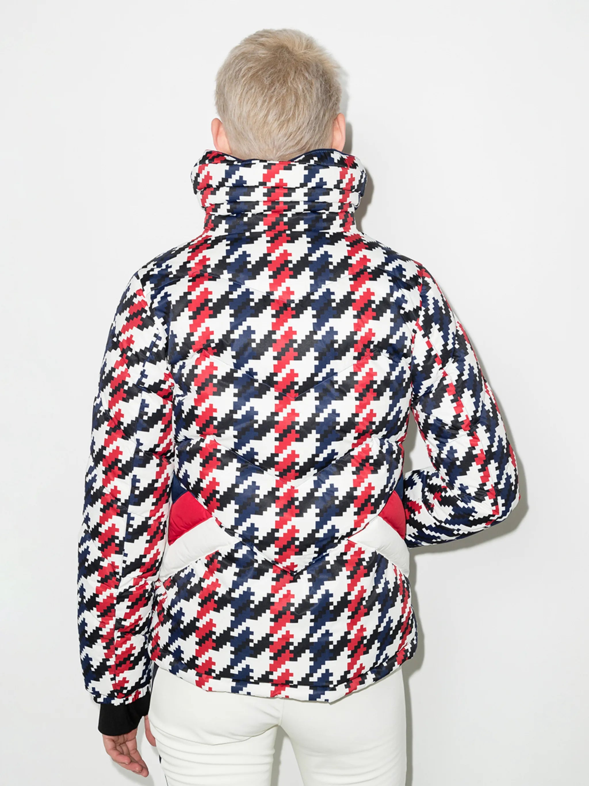 Apres Duvet houndstooth puffer jacket