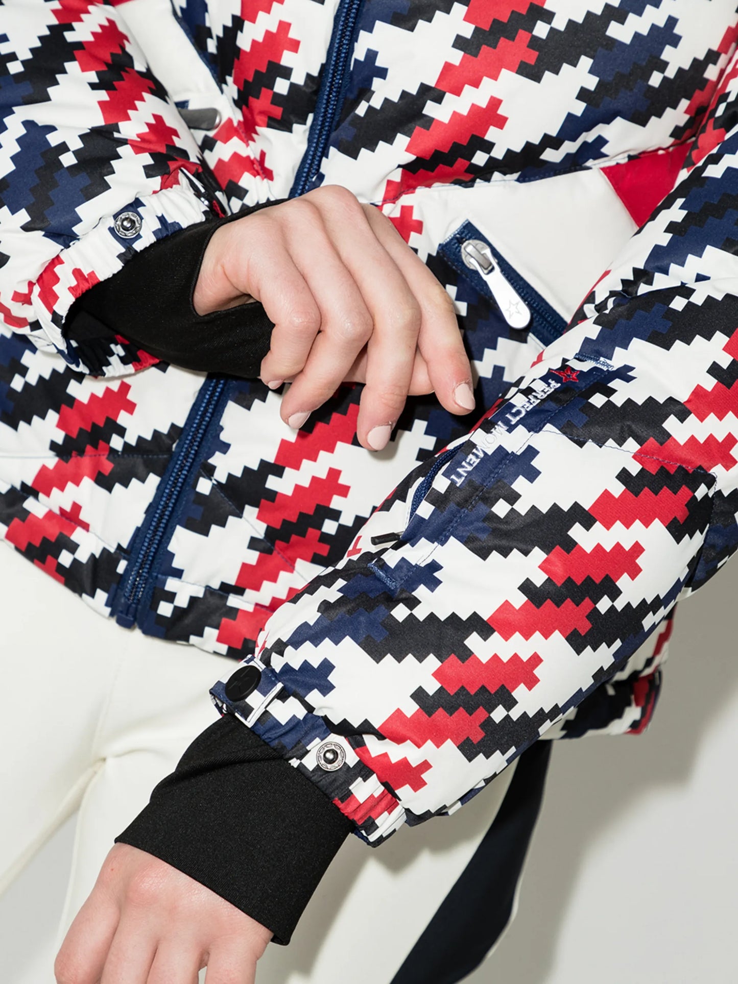 Apres Duvet houndstooth puffer jacket