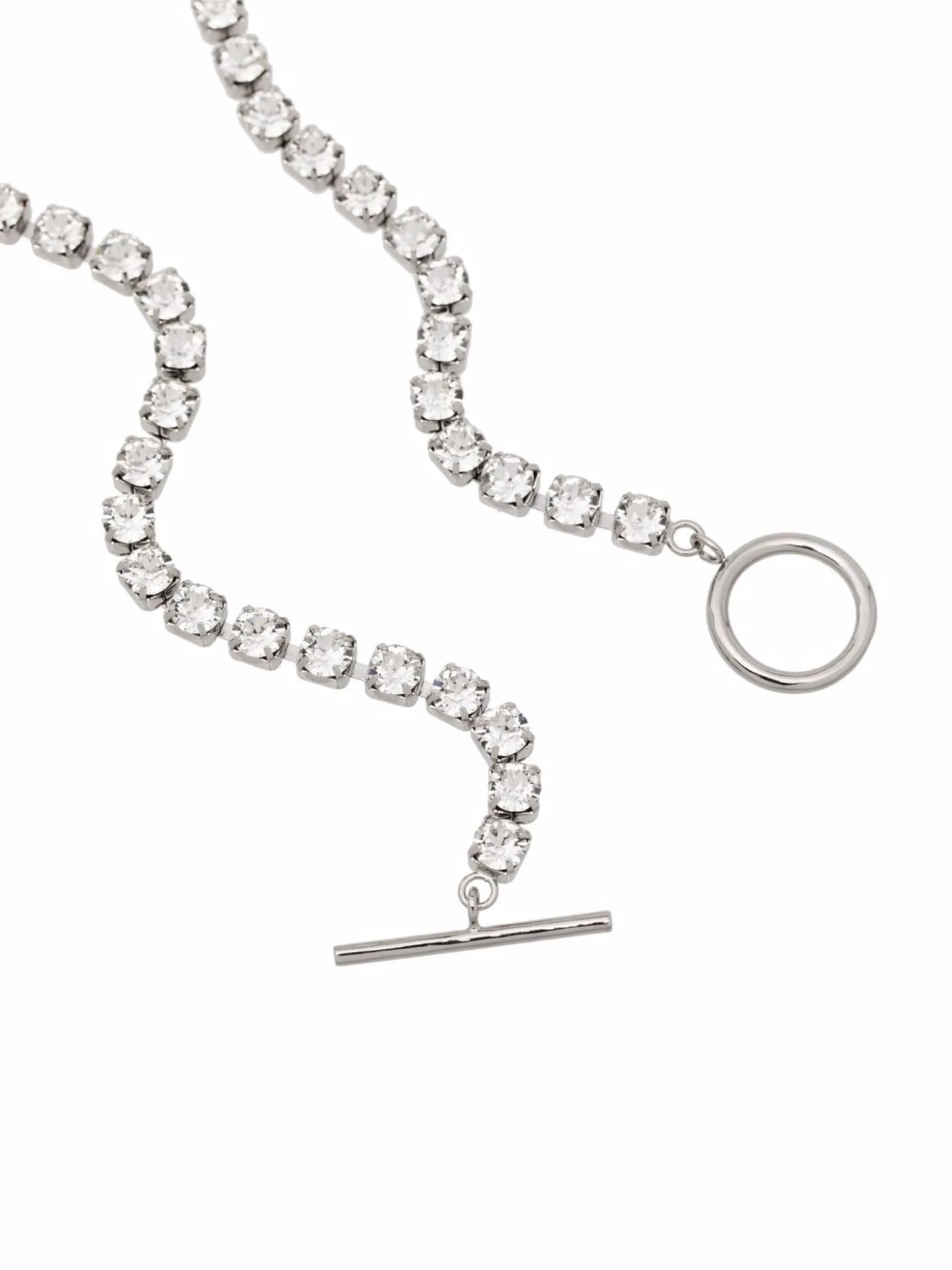 crystal-embellished tennis necklace