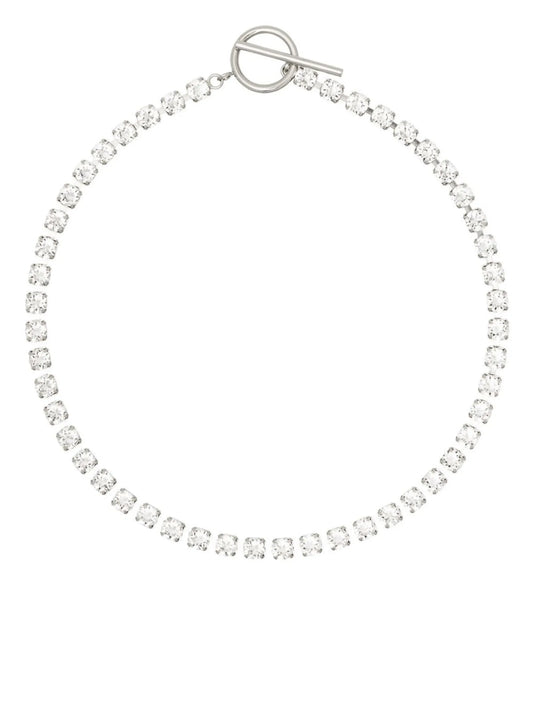 crystal-embellished tennis necklace