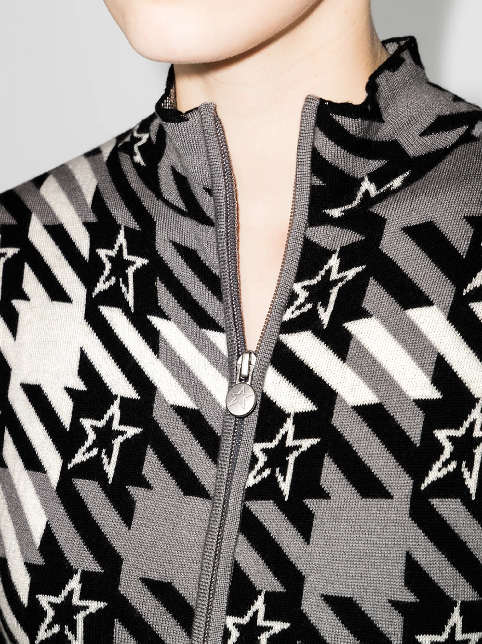 Star Gingham long-sleeve performance jumpsuit