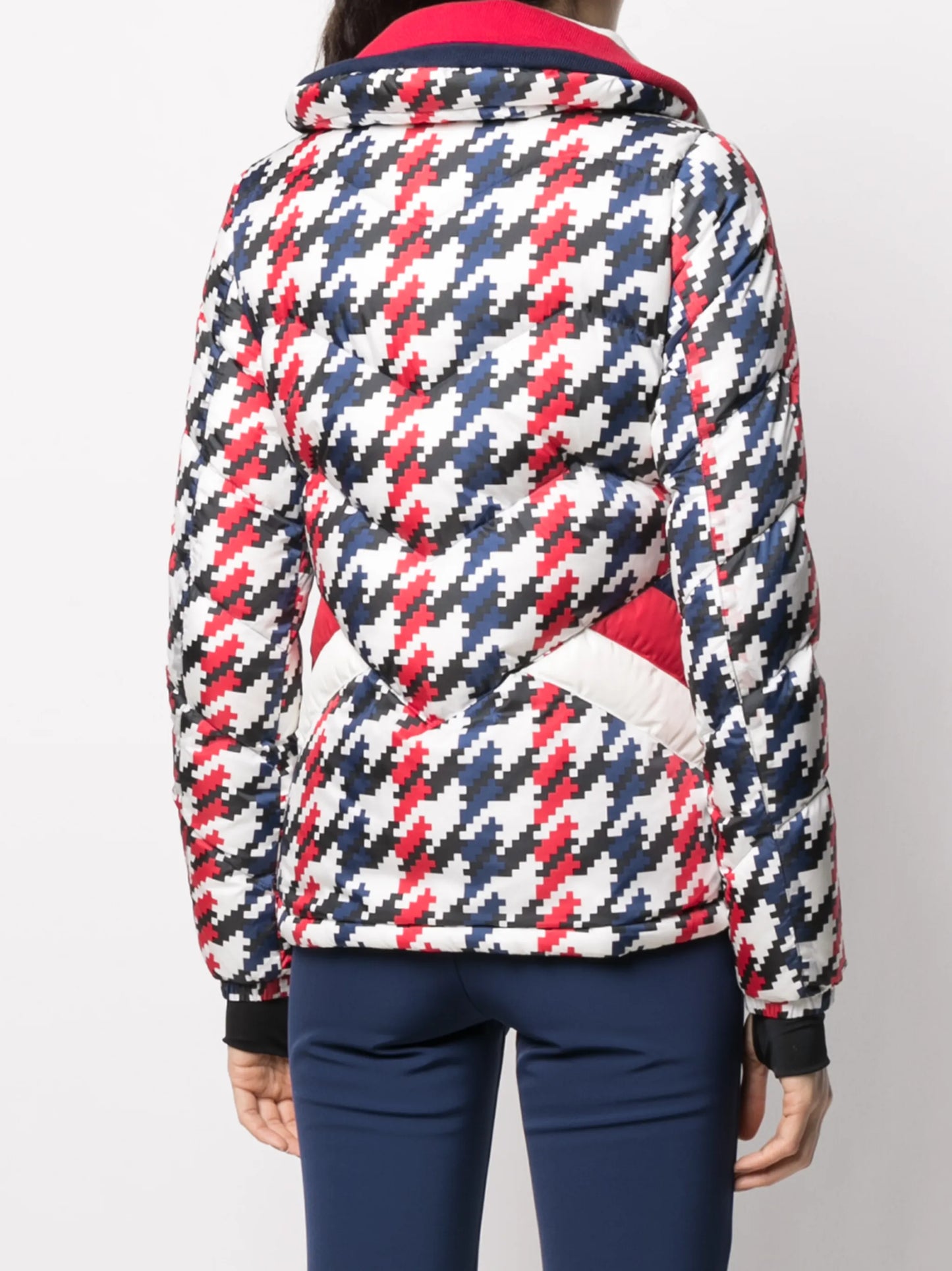 Apres Duvet houndstooth puffer jacket