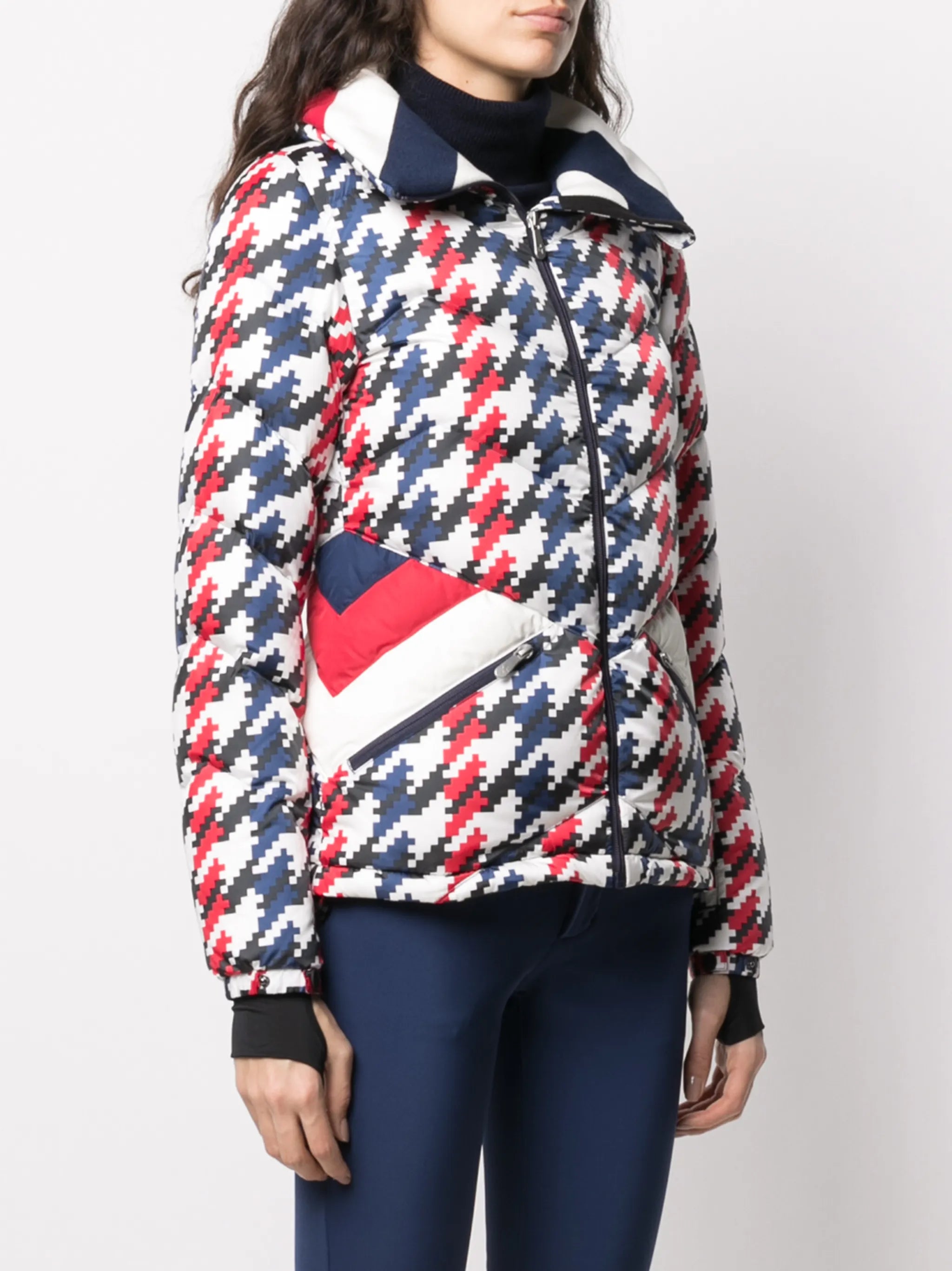 Apres Duvet houndstooth puffer jacket
