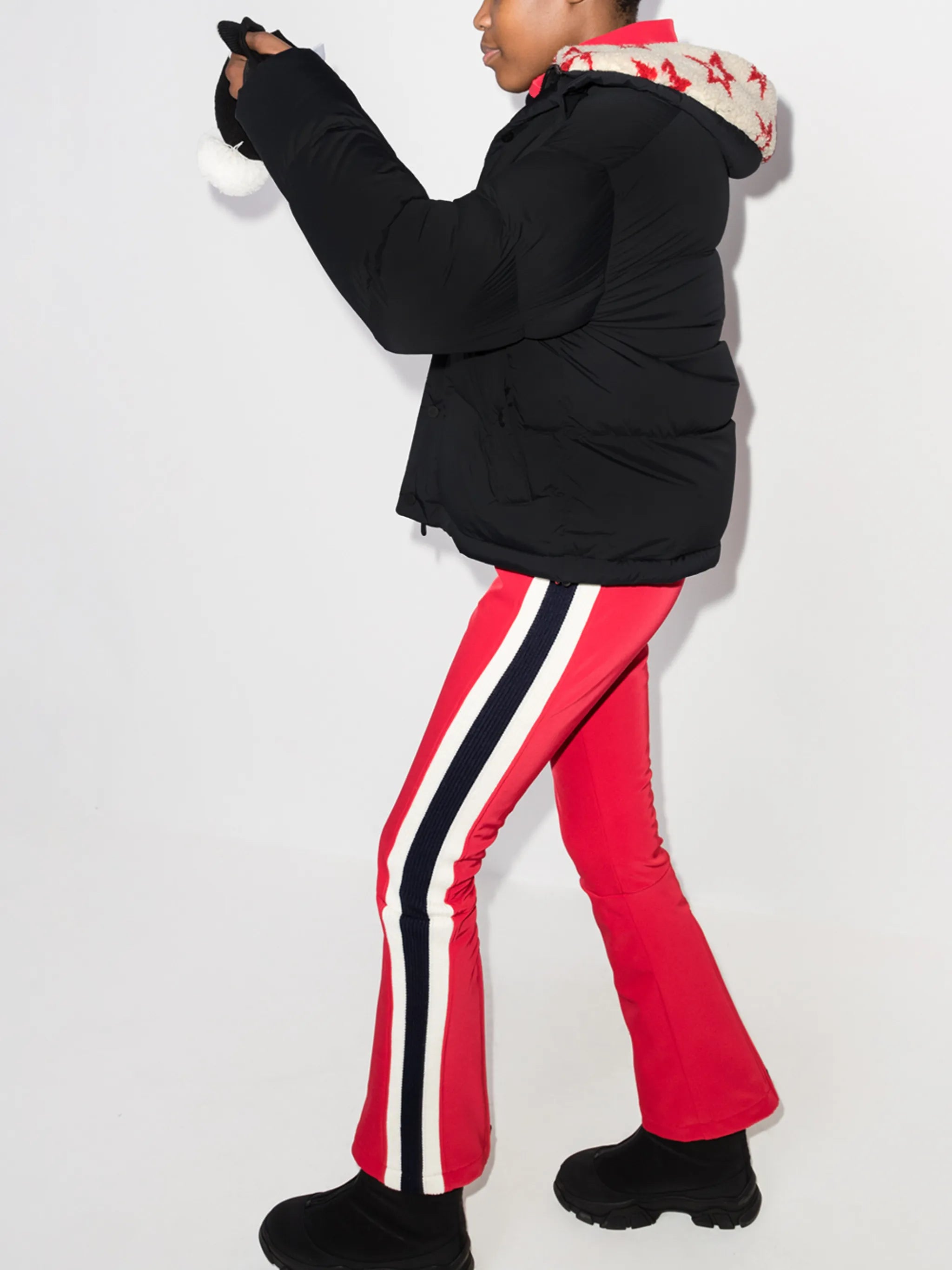 Jojo contrasting-collar ski jacket