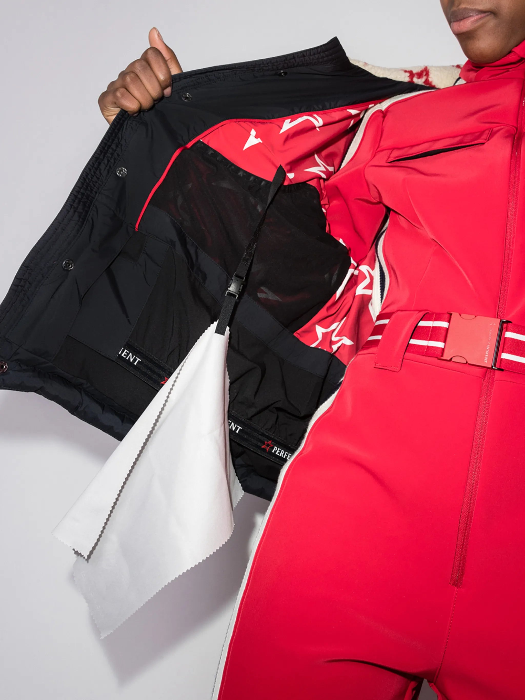 Jojo contrasting-collar ski jacket