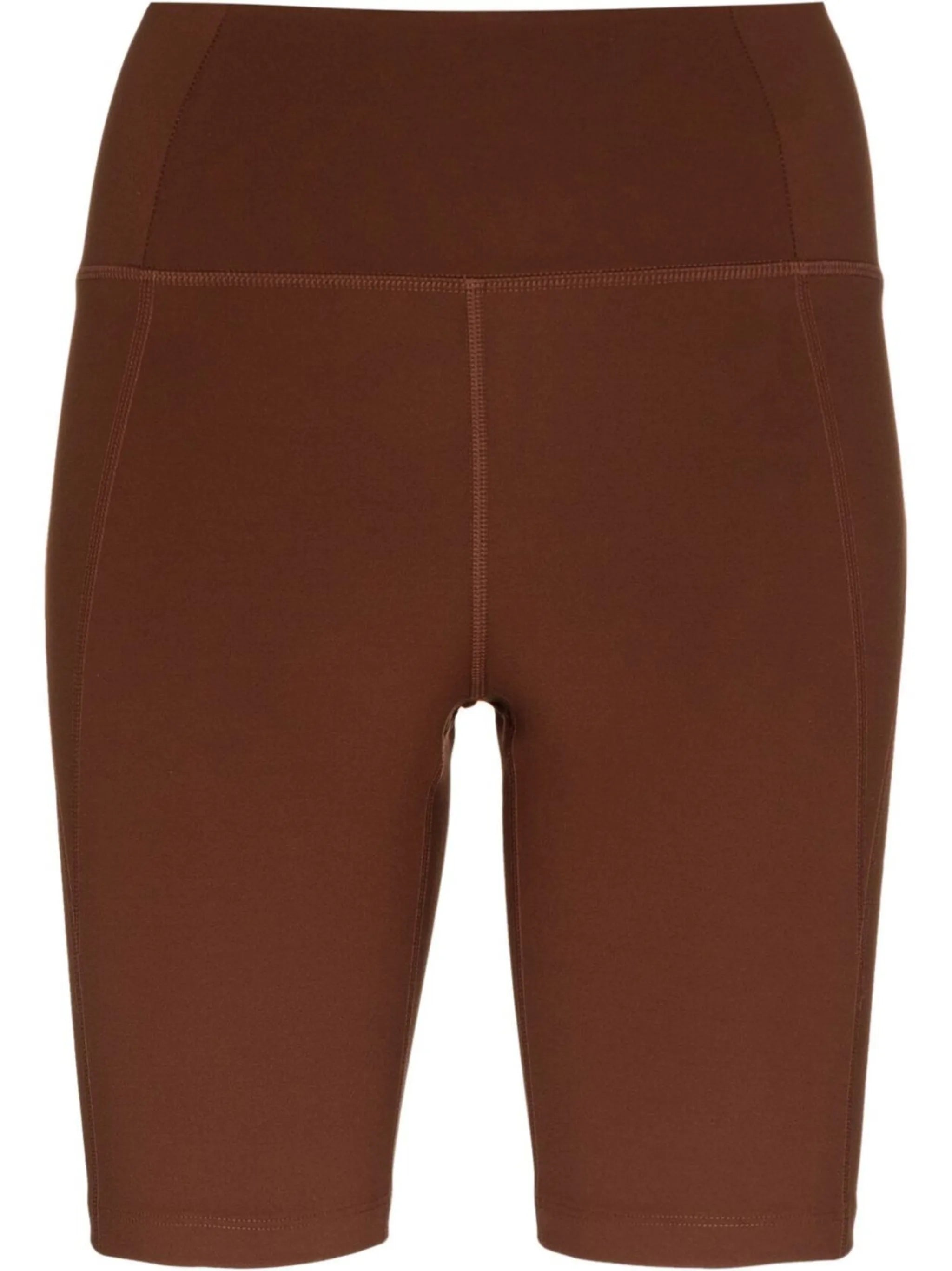 Plum high-rise cycling shorts