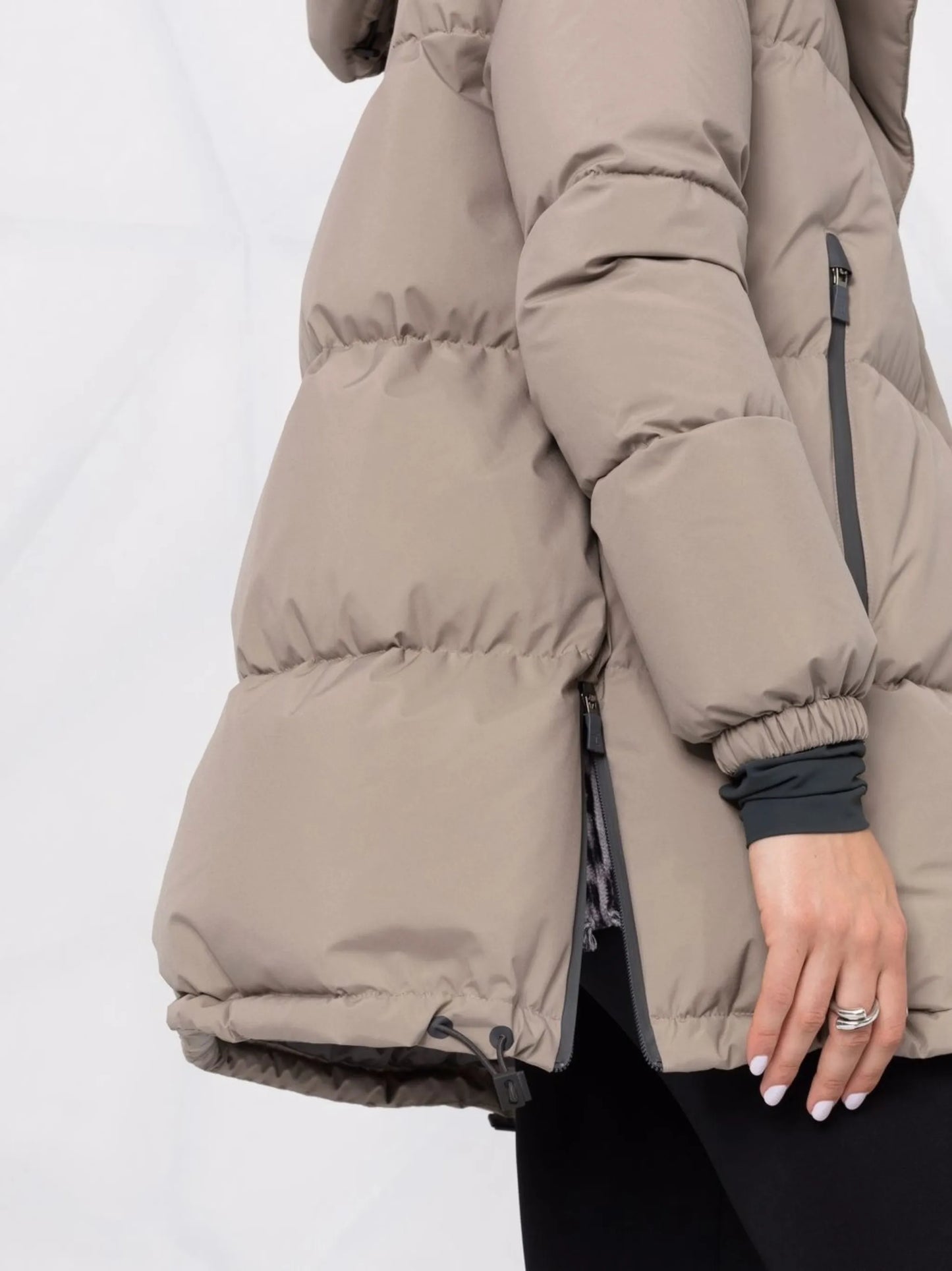 hooded padded down coat