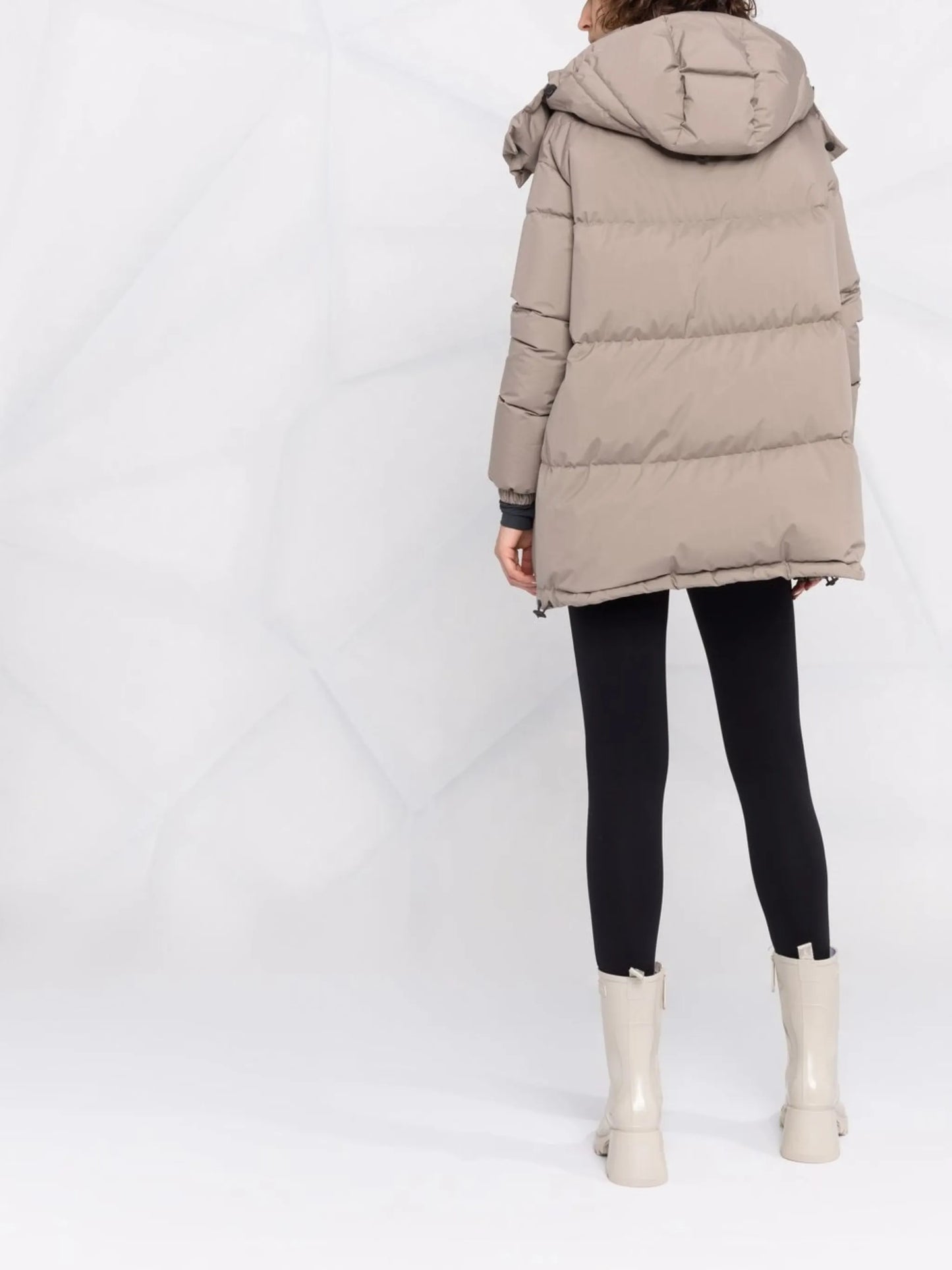 hooded padded down coat